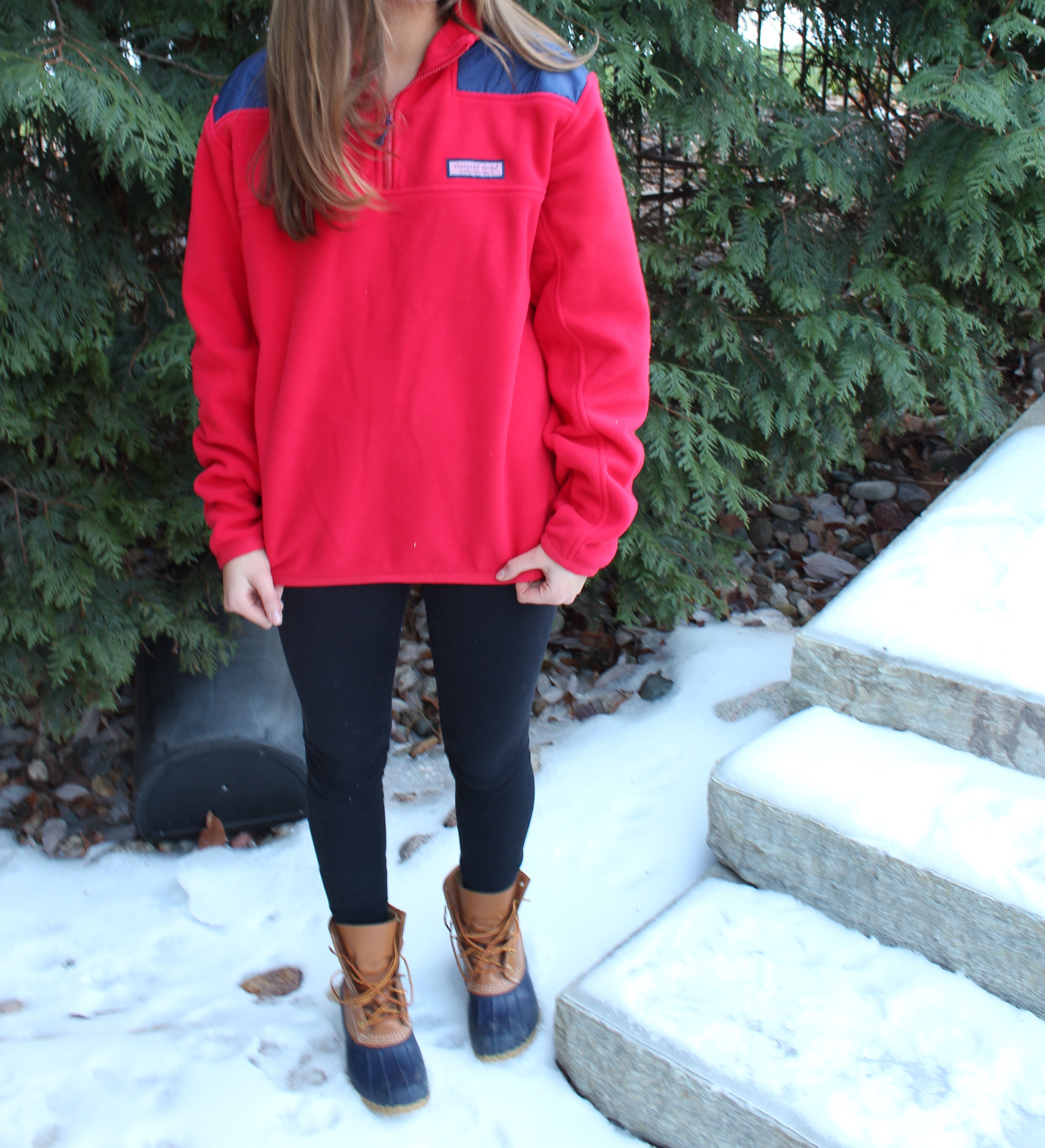 Cold Weather Means Oversized Shep Shirts, Duck Boots, & Mittens | OOTD by Lauren Lindmark on Daily Dose of Charm