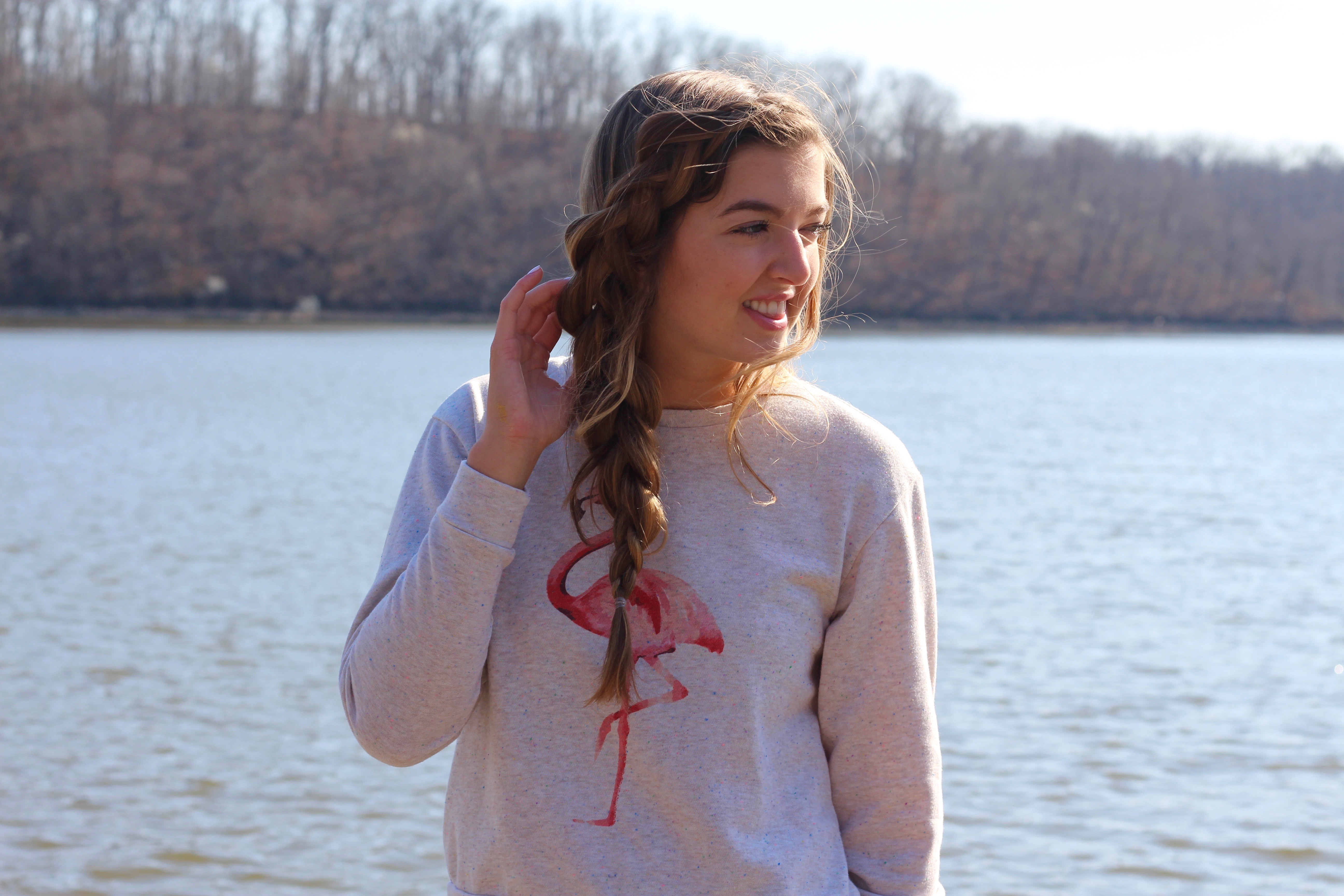 Easter Hair Blog | Side Dutch Braid No Heat Hairstyle (Lake Edition) by Lauren Lindmark on Daily Dose of Charm