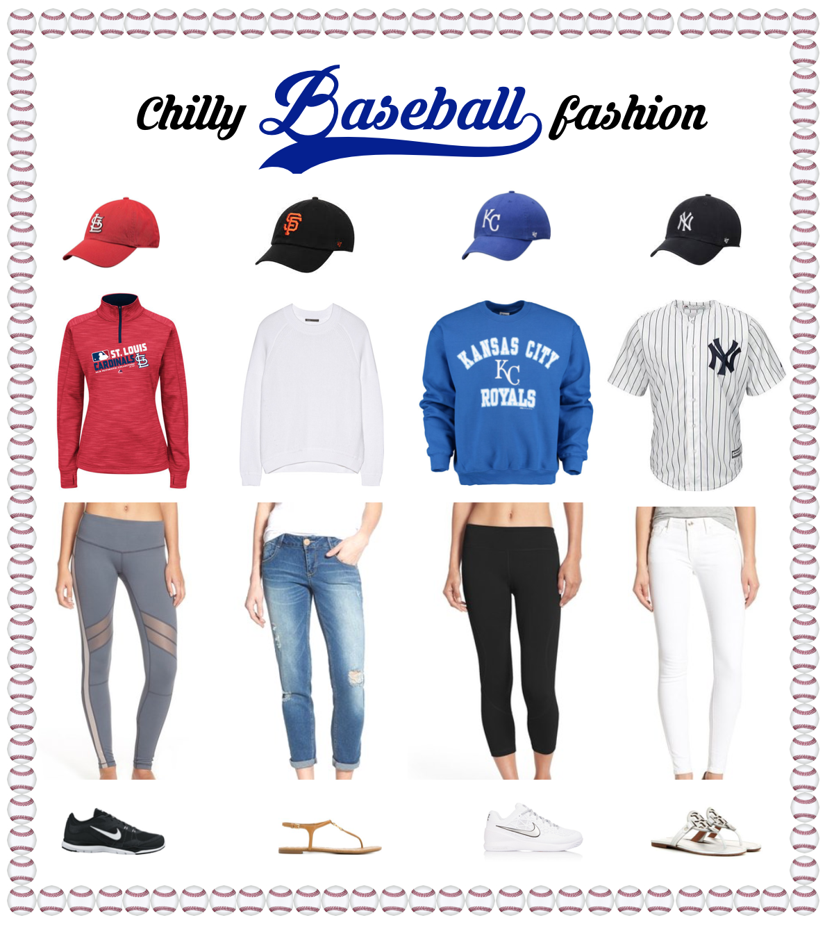 summer cute baseball game outfits