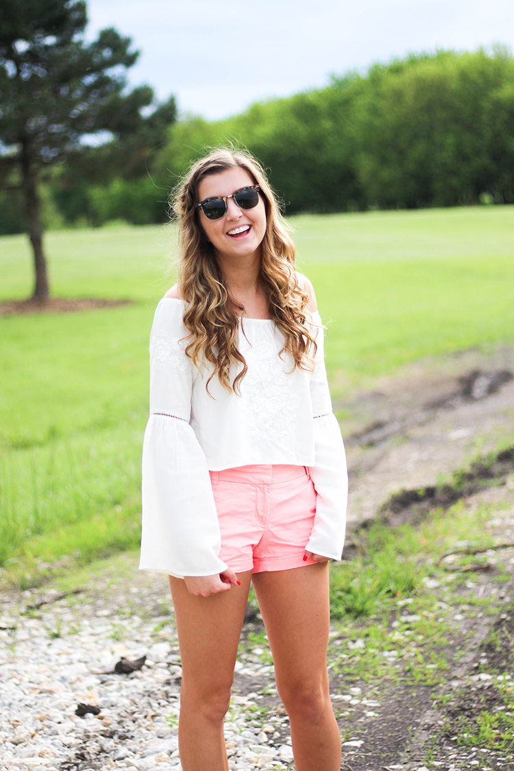 Summer Off The Shoulder Top OOTD dailydoseofcharm.com Daily Dose of Charm by Lauren Lindmark