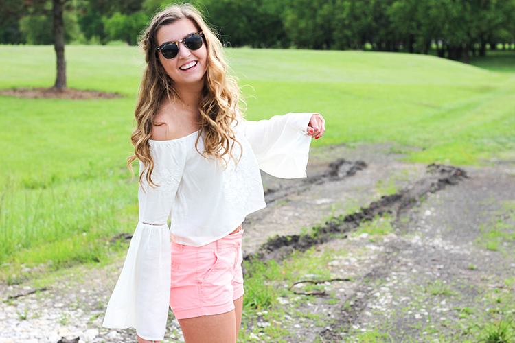 Summer Off The Shoulder Top OOTD dailydoseofcharm.com Daily Dose of Charm by Lauren Lindmark