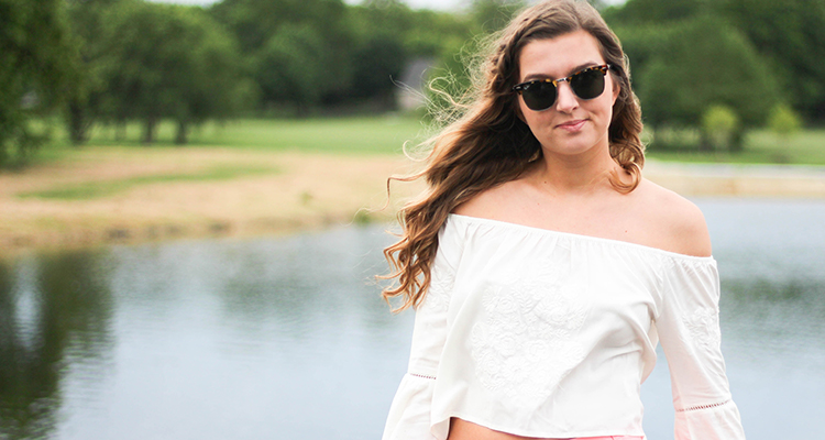 Summer Off The Shoulder Top OOTD dailydoseofcharm.com Daily Dose of Charm by Lauren Lindmark