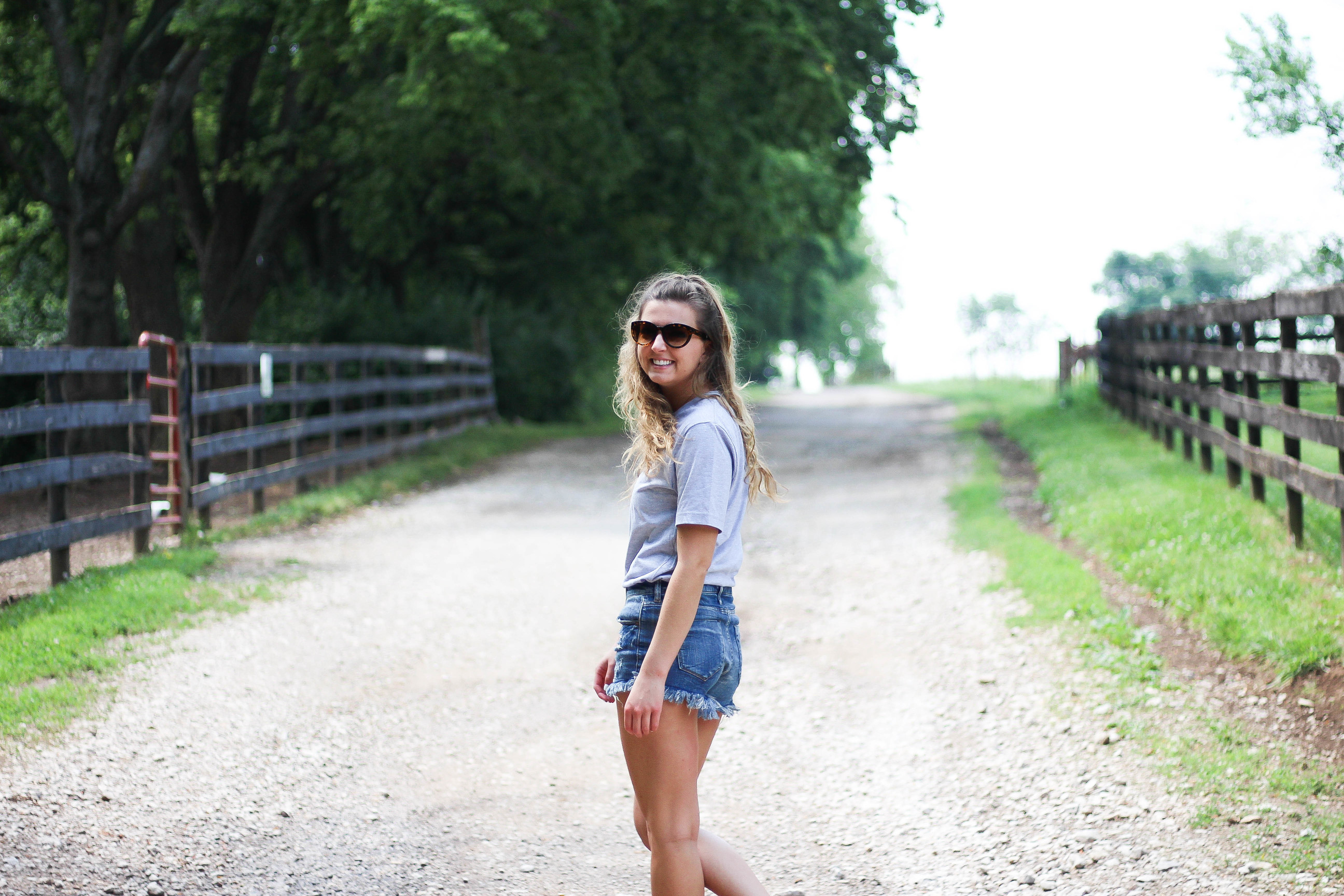 Hungry t-shirt, jean shorts, OOTD, casual outfit, by Lauren Lindmark on Daily Dose of Charm