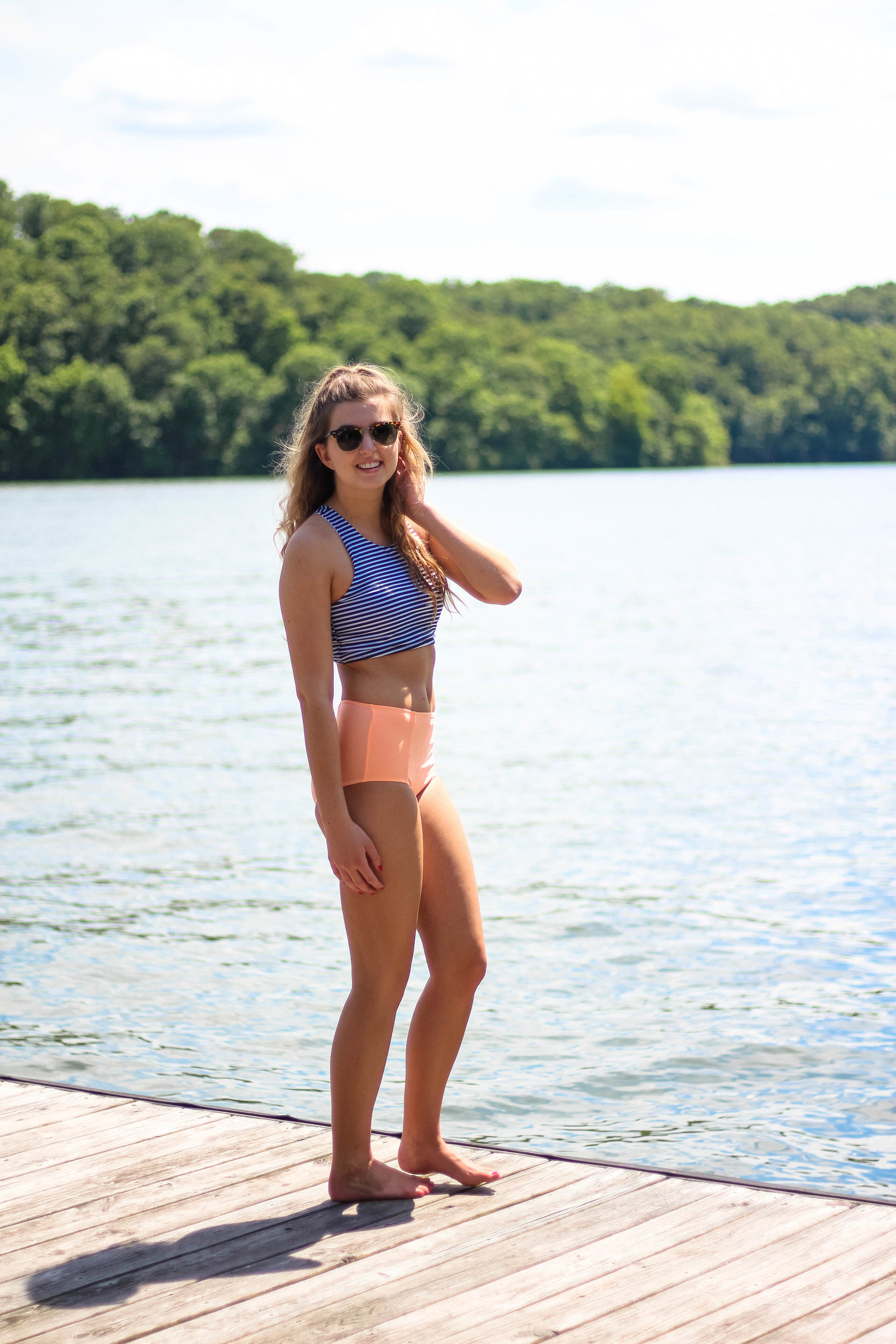 High Wasted Swimsuit Set  OOTD + Zaful Review – Lauren Emily Wiltse