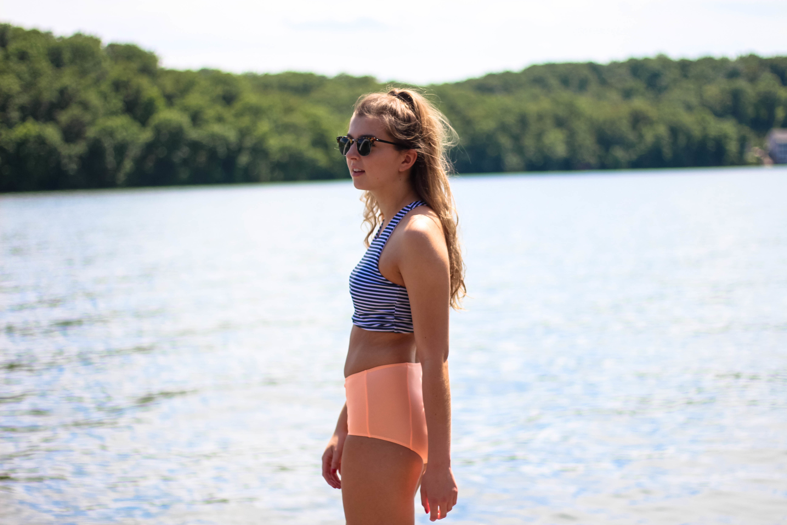 Zaful Review High Wasted Swimsuit OOTD by Daily Dose of Charm lauren lindmark