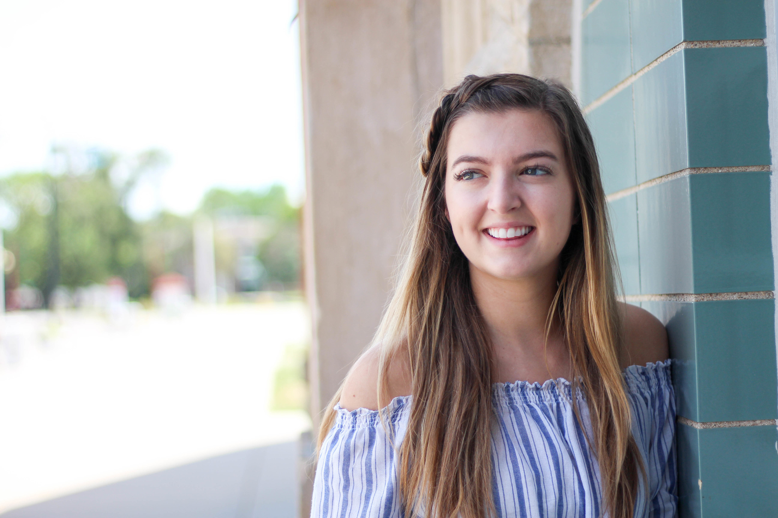 Striped Romper, off the shoulder romper, cute romper, inexpensive romper on daily dose of charm by lauren lindmark