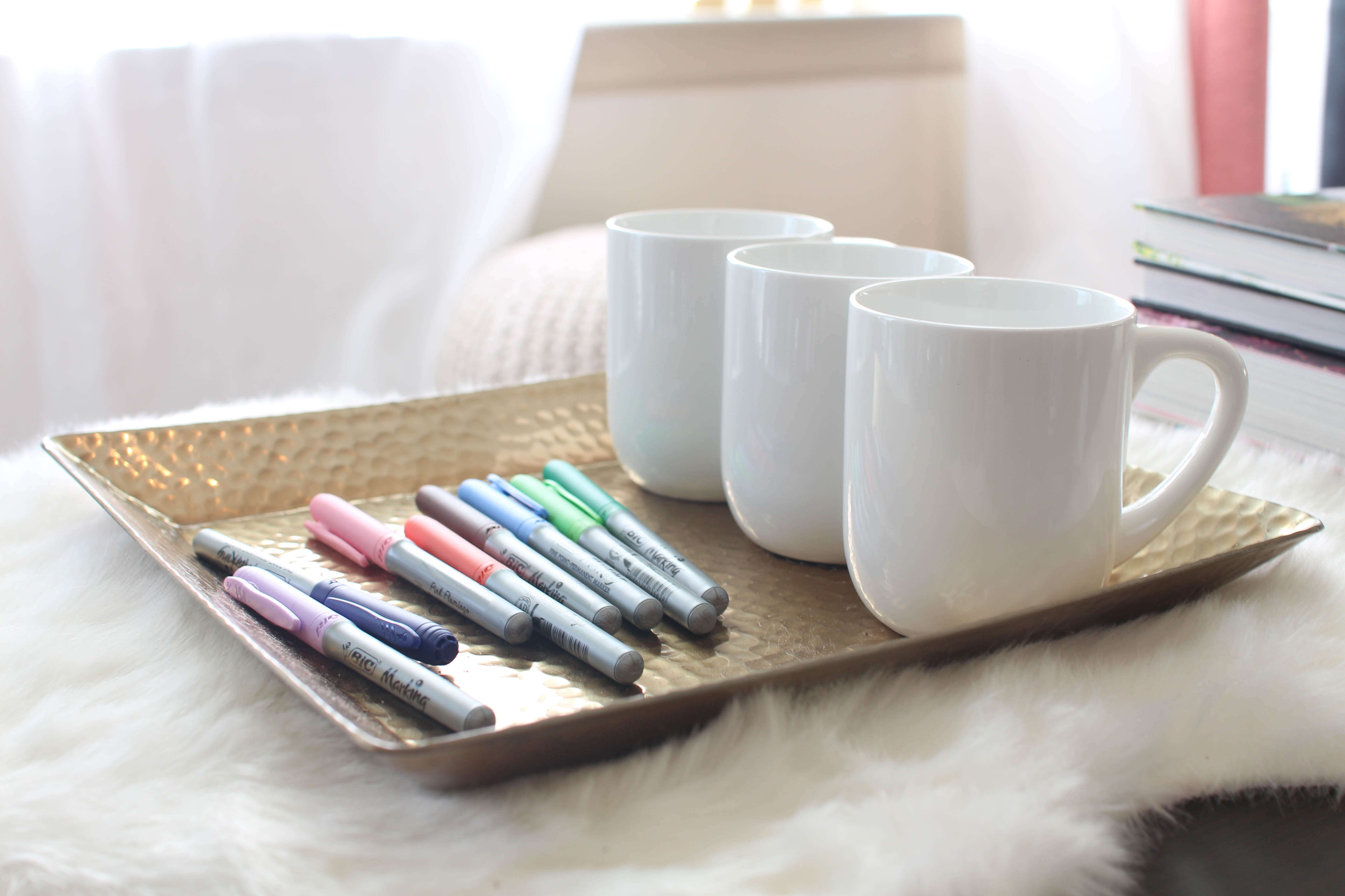DIY Coffee Mugs for National Coffee Day on daily dose of charm by lauren lindmark