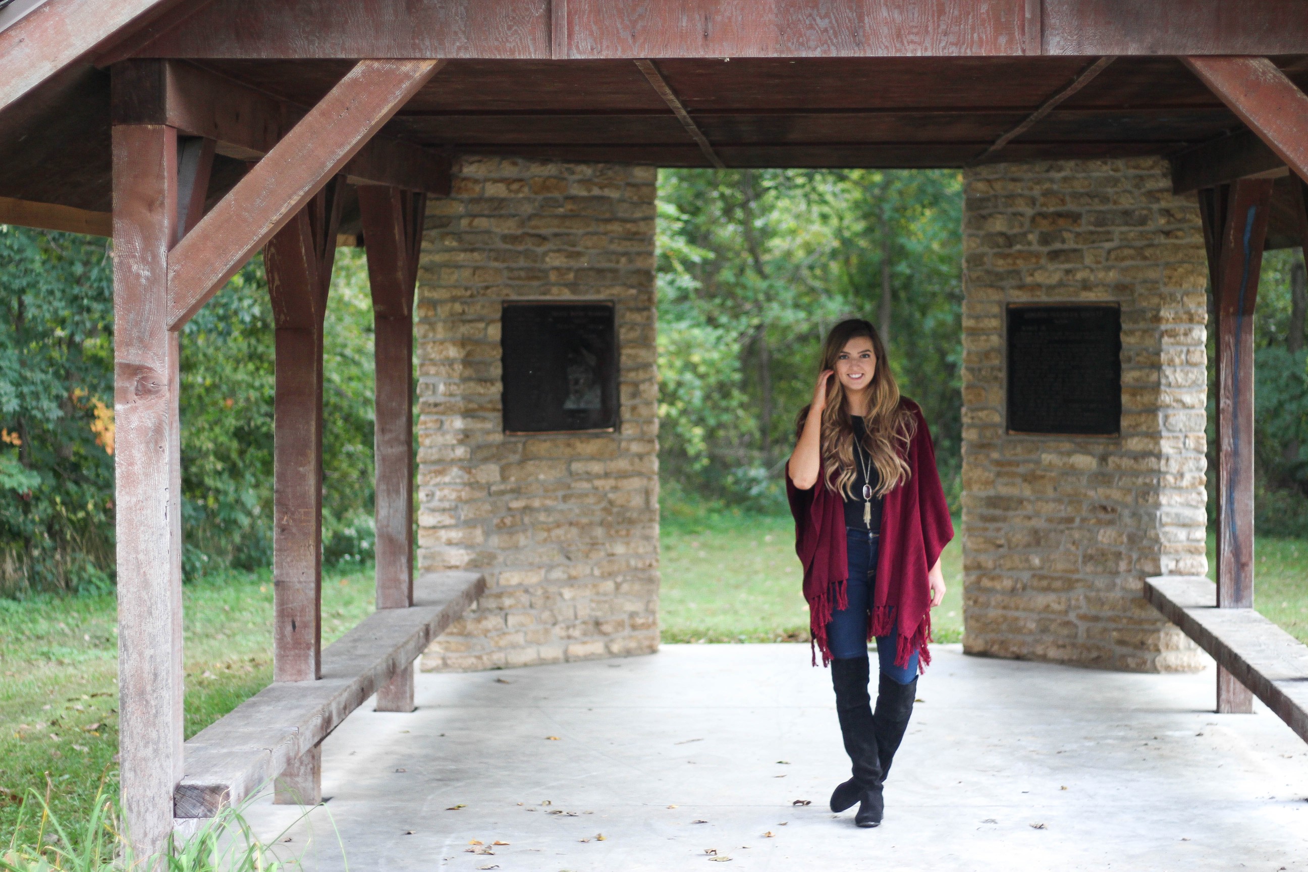 Fall cardigan with over the knee black boots on the blog daily dose of charm dailydoseofcharm.com by lauren lindmark