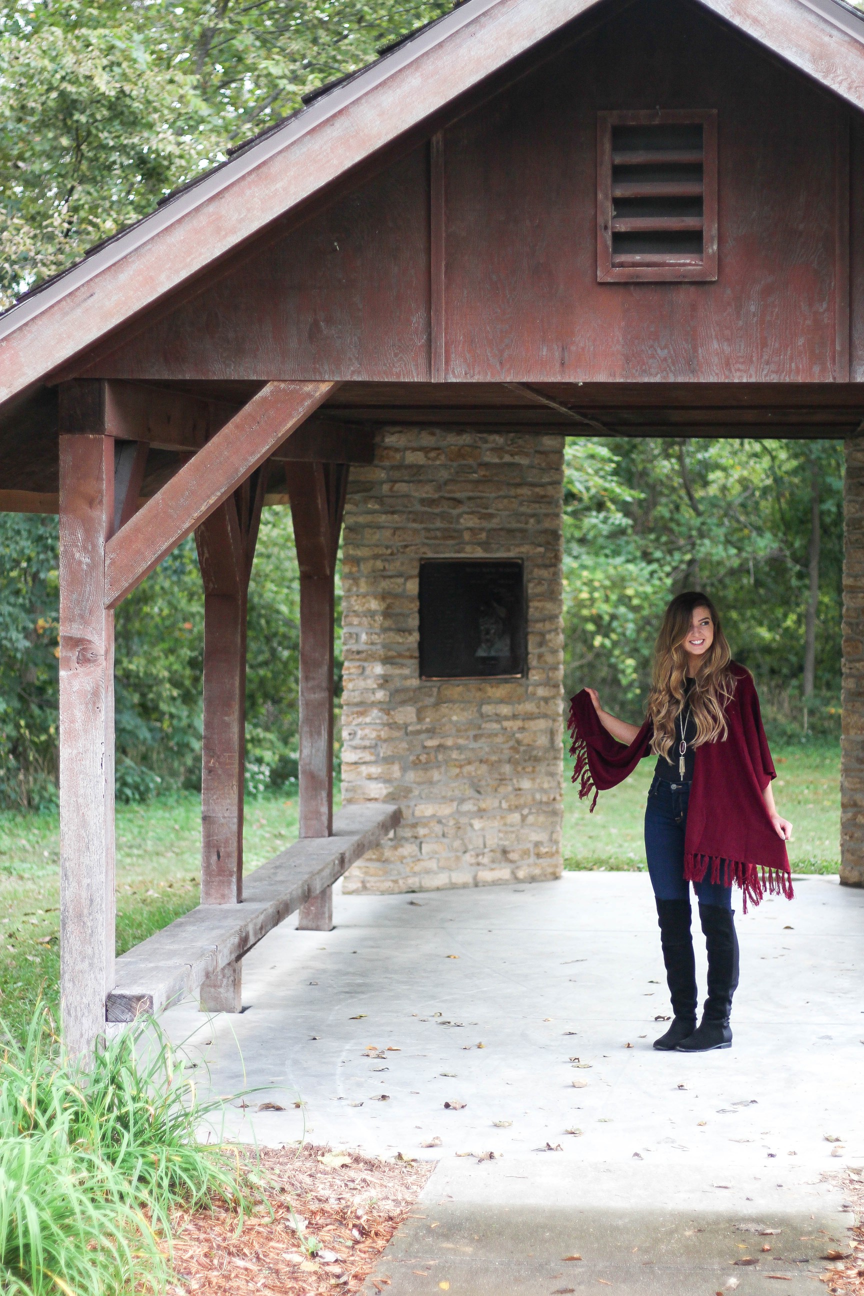 Fall cardigan with over the knee black boots on the blog daily dose of charm dailydoseofcharm.com by lauren lindmark