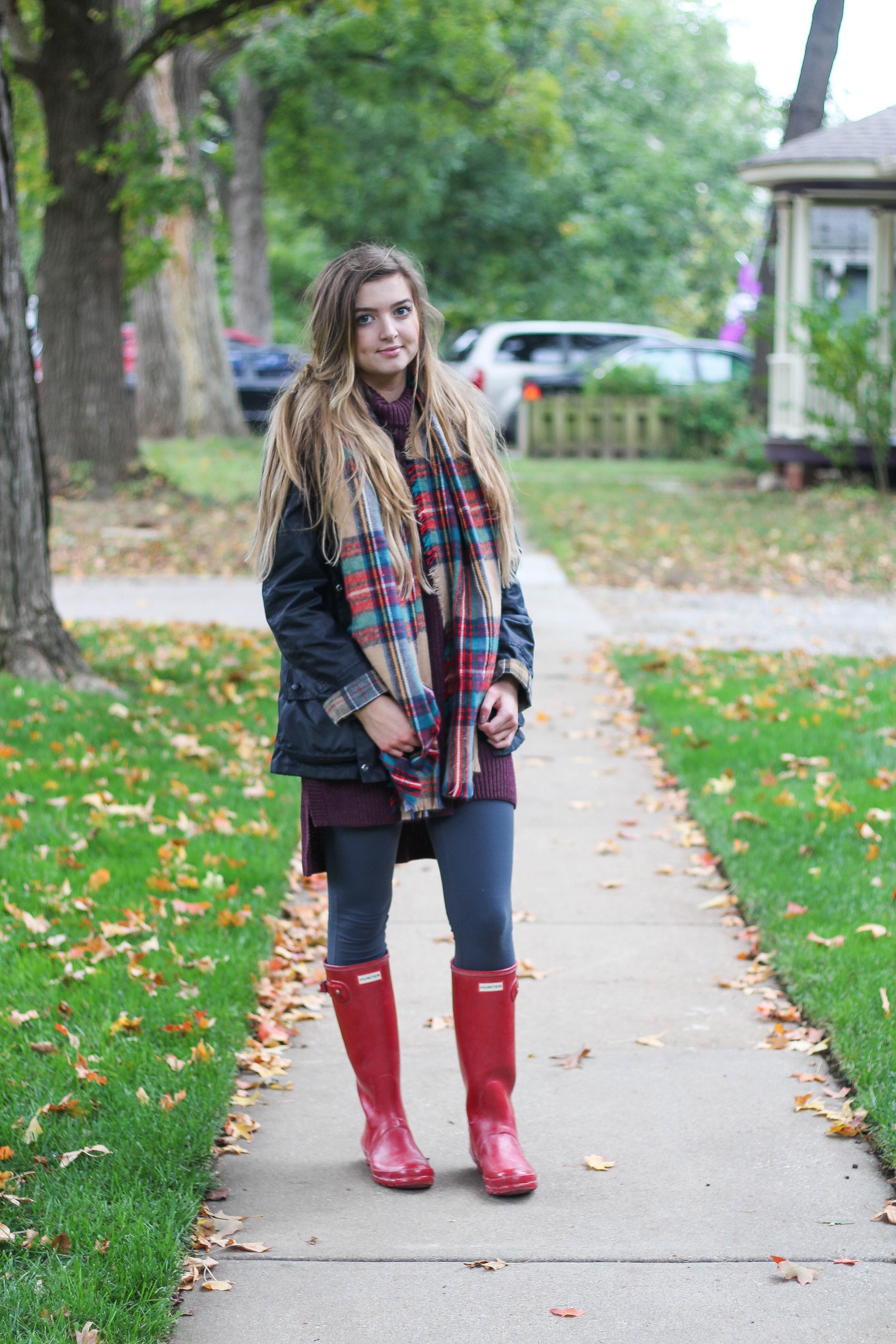 Messy Hair, Barbour, & Sweater Dresses | OOTD – Lauren Emily Wiltse