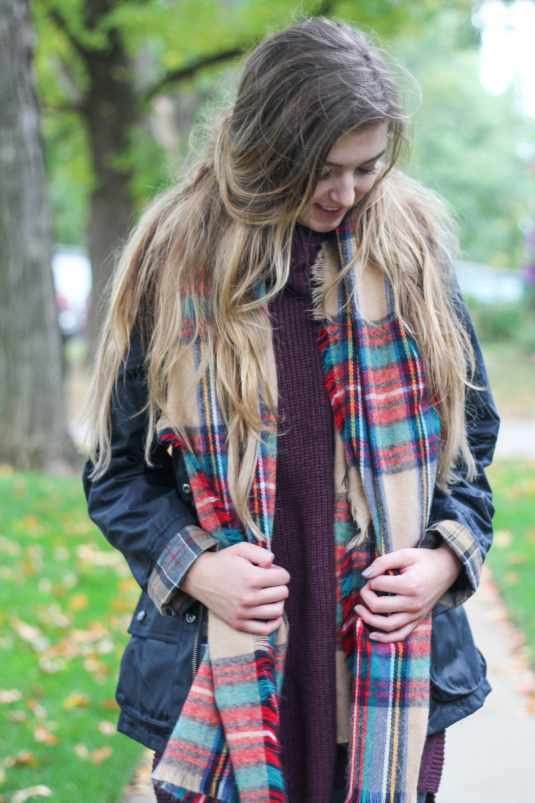 Barbour coats and blanket scarves are perfect for fall, see it on the blog daily dose of charm by lauren lindmark dailydoseofcharm.com