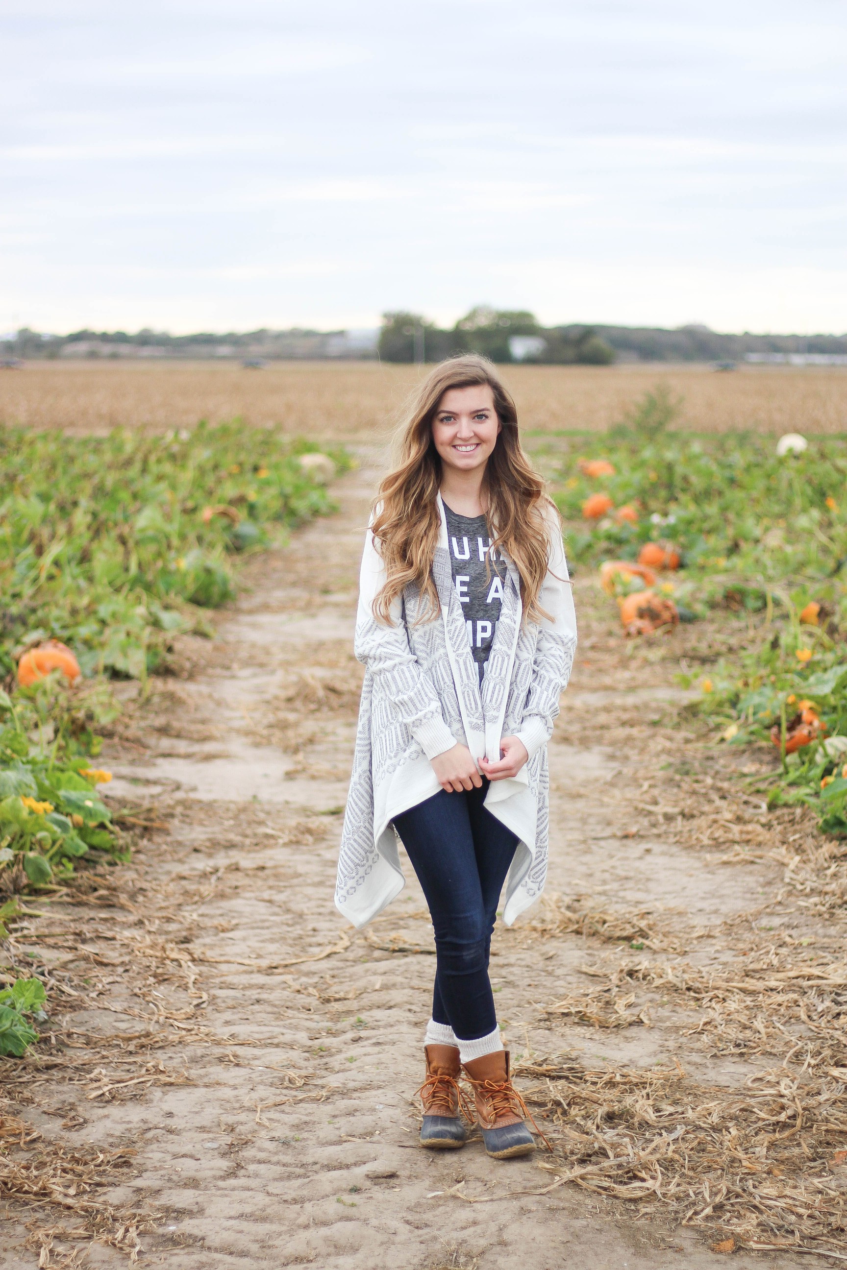 Fall pumpkin patch outfit LL bean boots southern tide by Lauren Lindmark on Daily Dose of Charm dailydoseofcharm.com