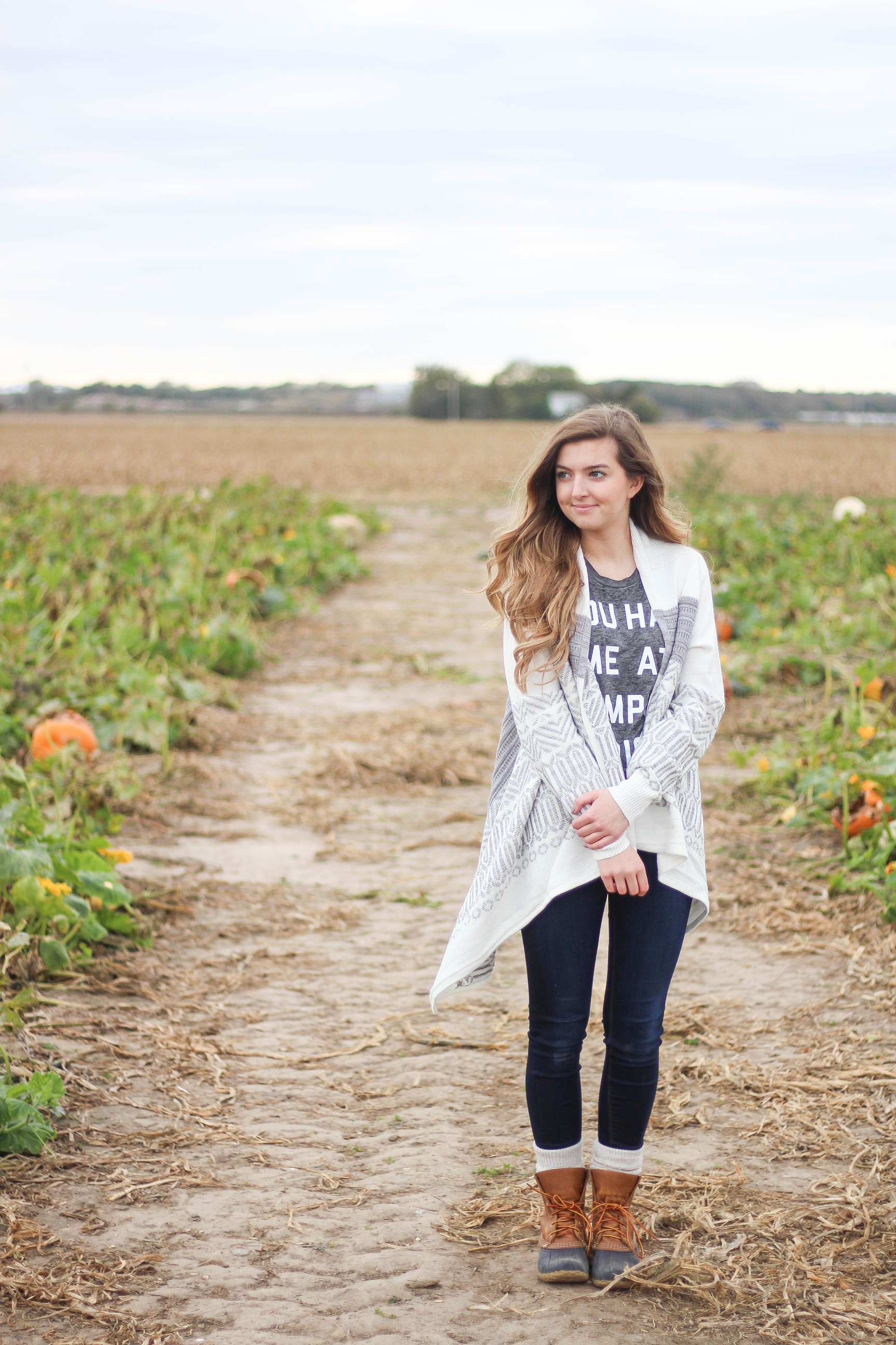 Fall pumpkin patch outfit LL bean boots southern tide by Lauren Lindmark on Daily Dose of Charm dailydoseofcharm.com