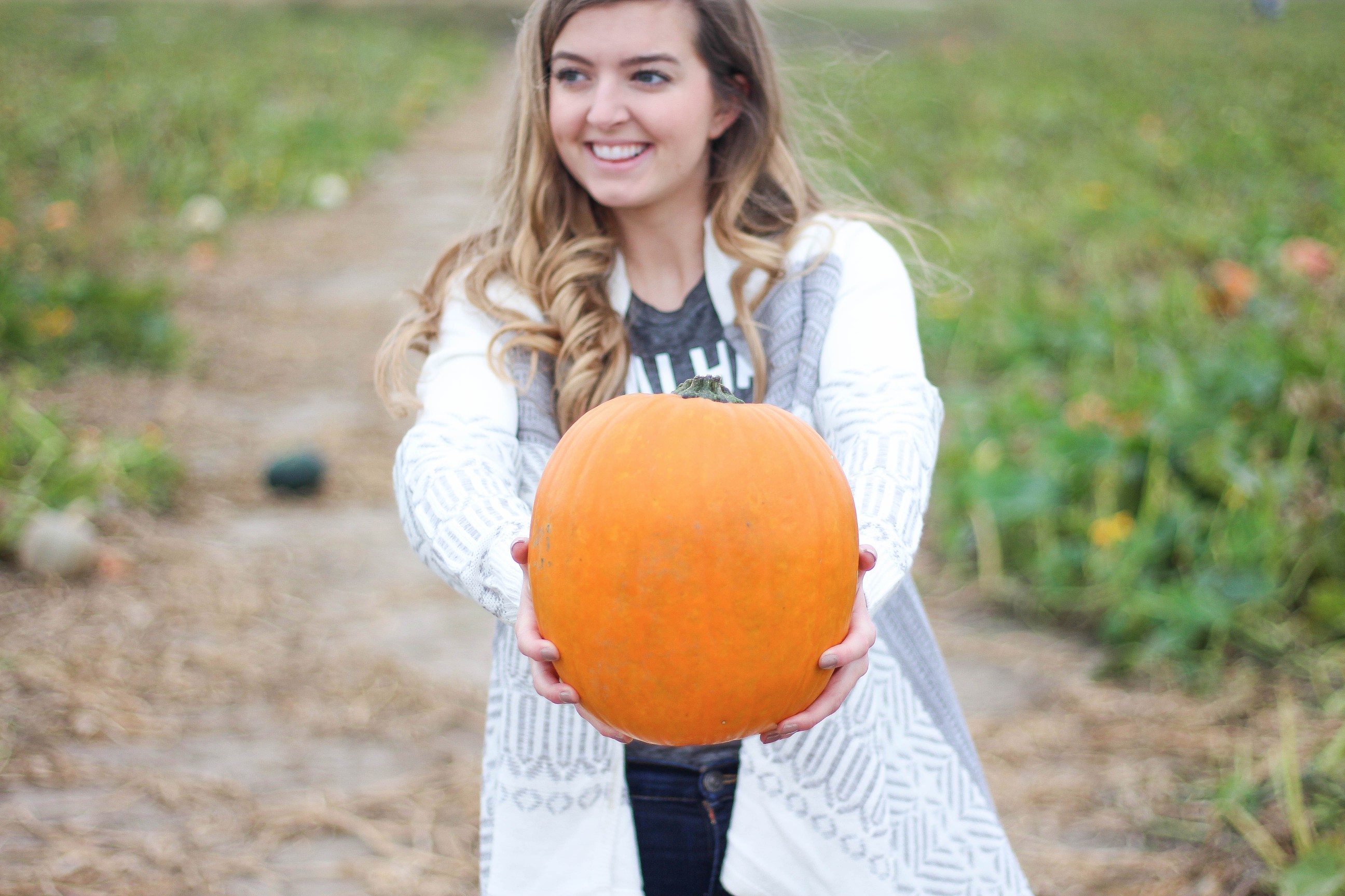 Fall pumpkin patch outfit LL bean boots southern tide by Lauren Lindmark on Daily Dose of Charm dailydoseofcharm.com