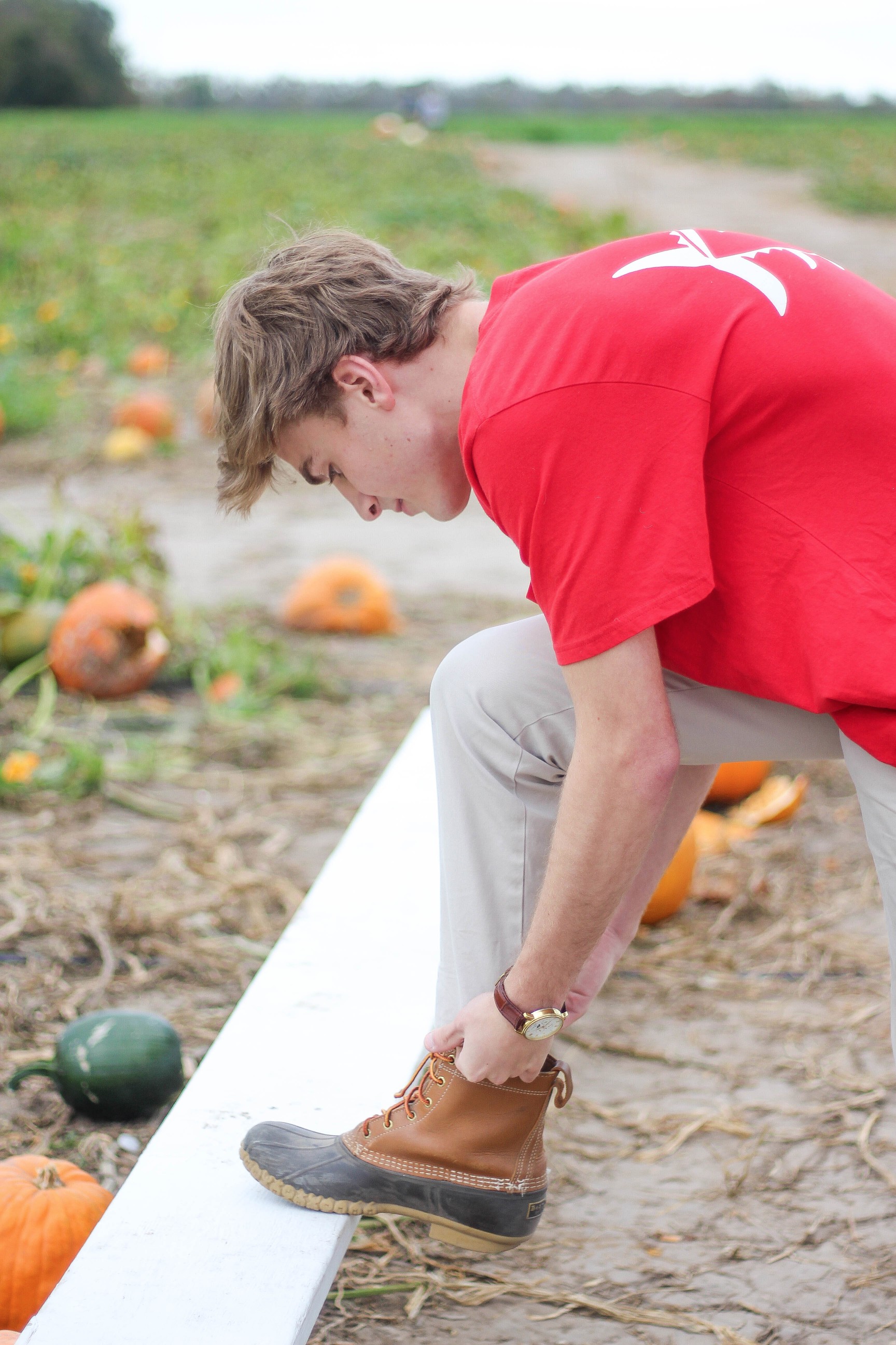 Fall pumpkin patch outfit LL bean boots southern tide by Lauren Lindmark on Daily Dose of Charm dailydoseofcharm.com