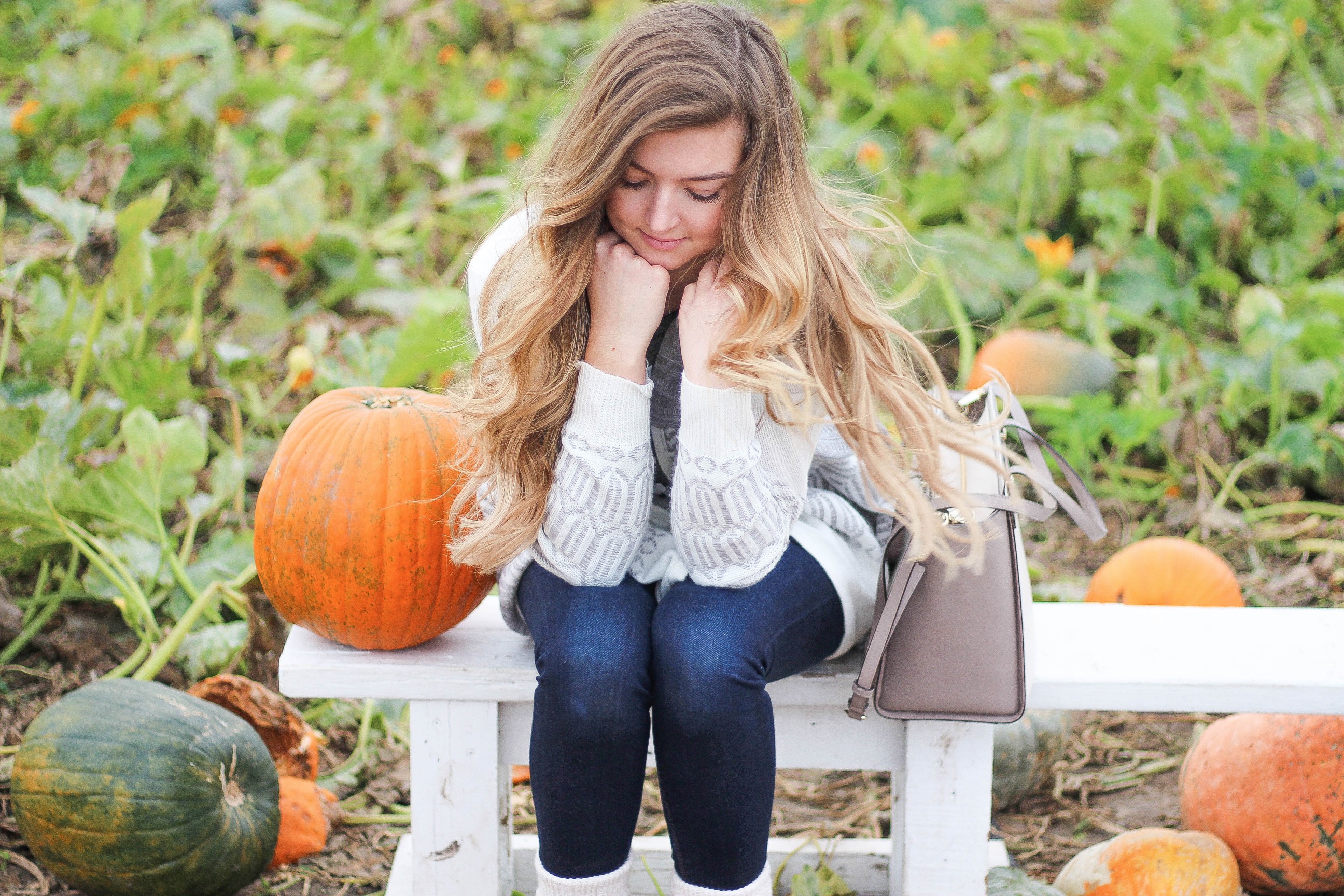 Fall pumpkin patch outfit LL bean boots southern tide by Lauren Lindmark on Daily Dose of Charm dailydoseofcharm.com