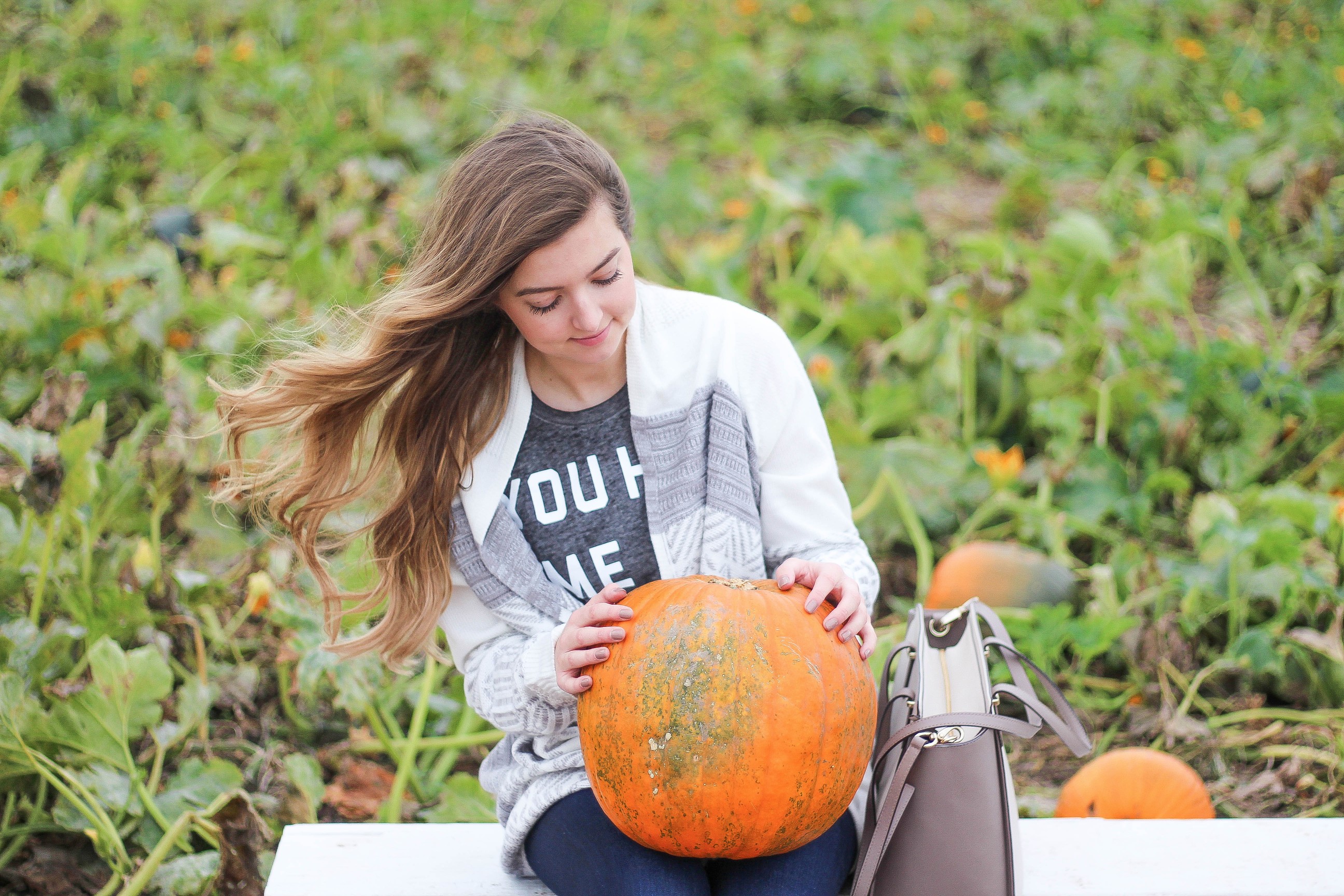 Fall pumpkin patch outfit LL bean boots southern tide by Lauren Lindmark on Daily Dose of Charm dailydoseofcharm.com