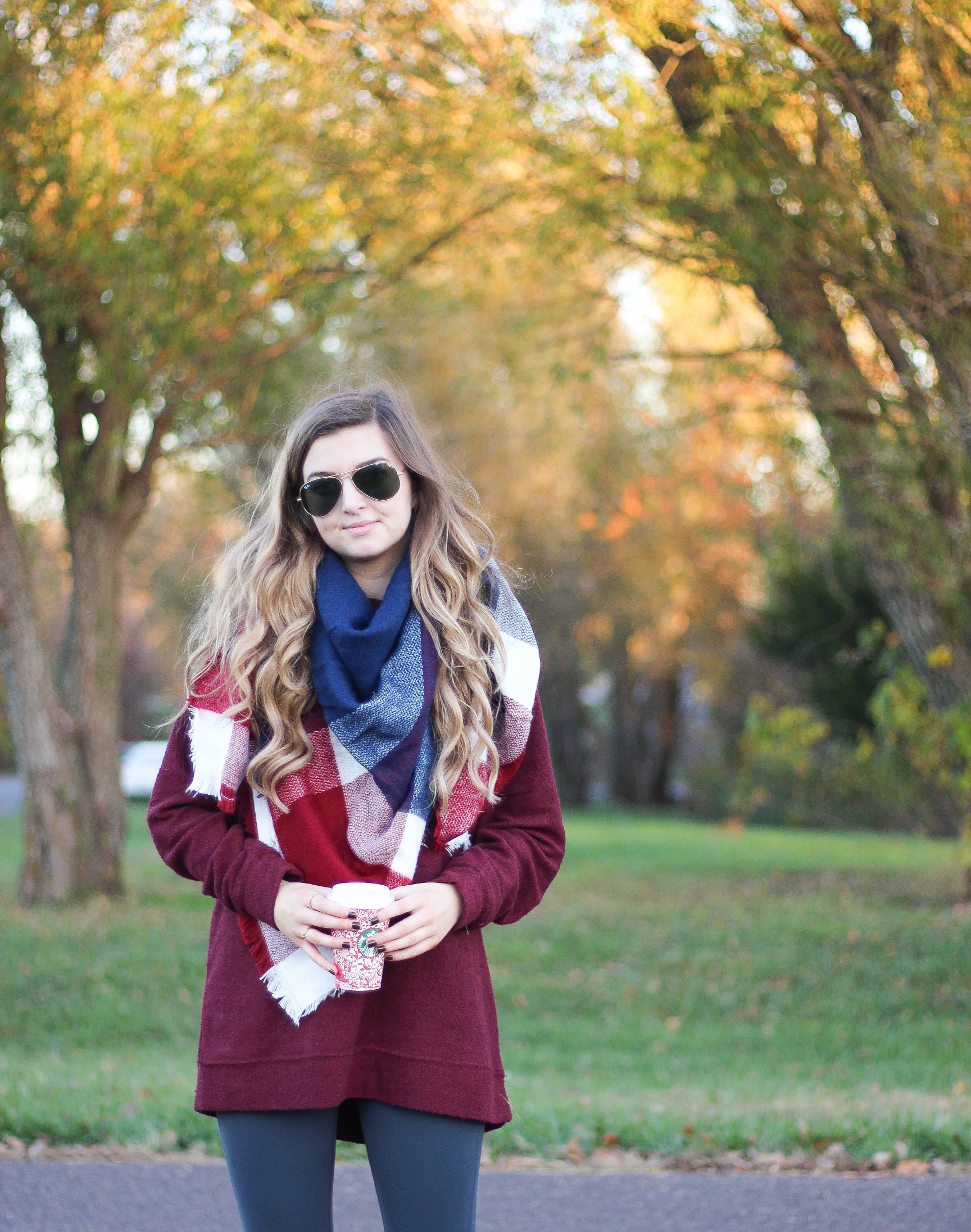 Blanket scarf DISCOUNT CODE and Custom fleece sweatshirt and ll bean duck boots for fall and winter fashion outfit of the day is up on dailydoseofcharm.com daily dose of charm by lauren lindmark