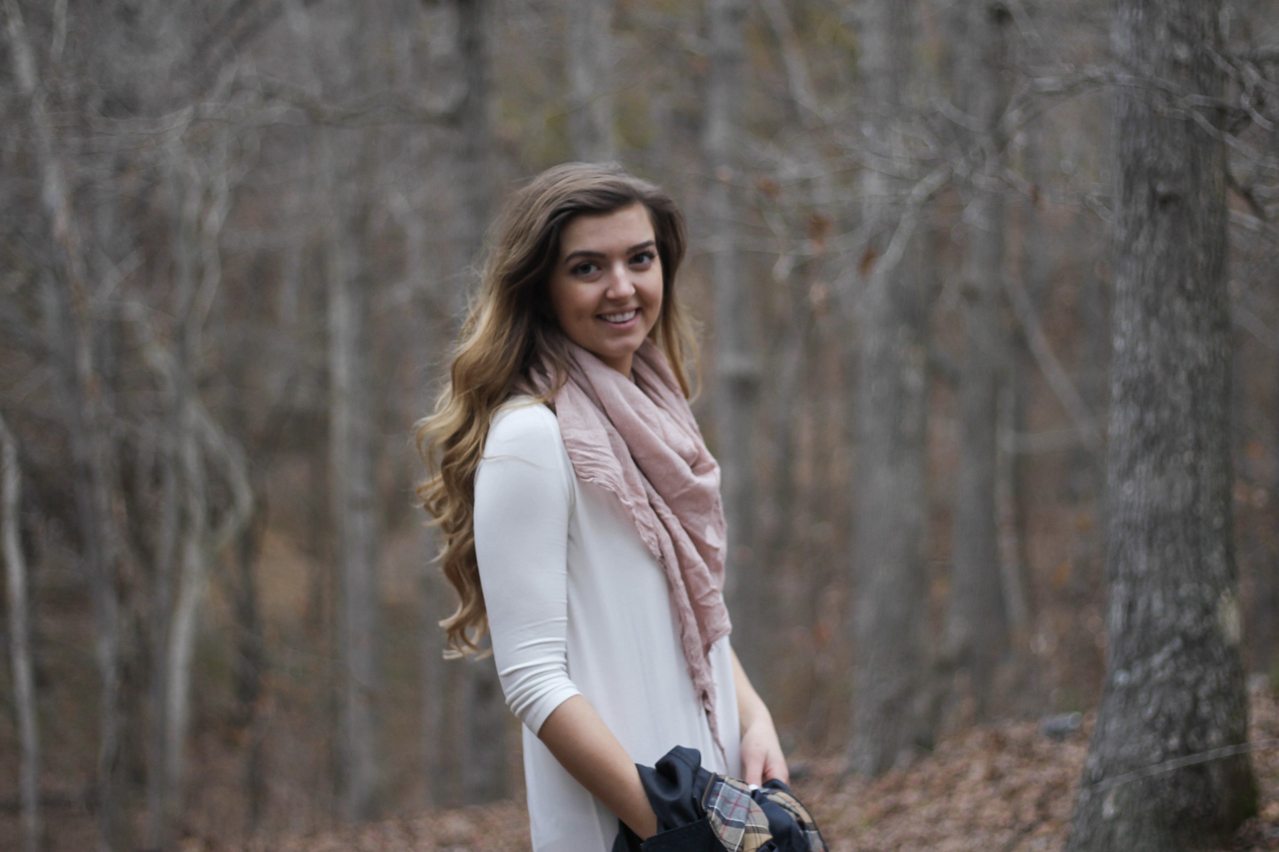 T-Shirt dress, scarf, Barbour coat, and Frye riding boots for the perfect fall or winter outfit! T-shirt dress from TObi, click the photo for details on daily dose of charm by laurenlindmark dailydoseofcharm.com