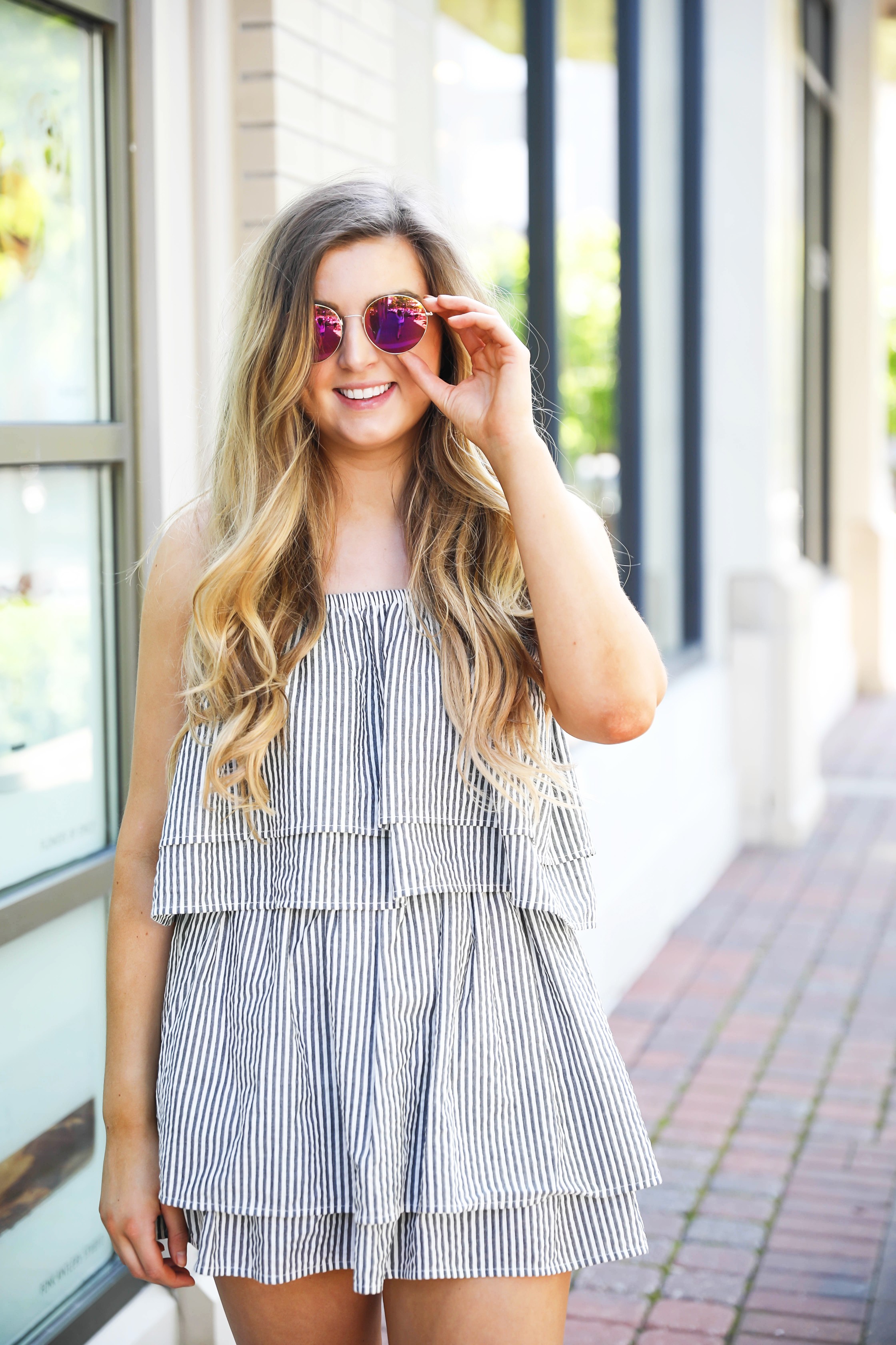 Ruffled Striped Dress | OOTD – Lauren Emily Wiltse