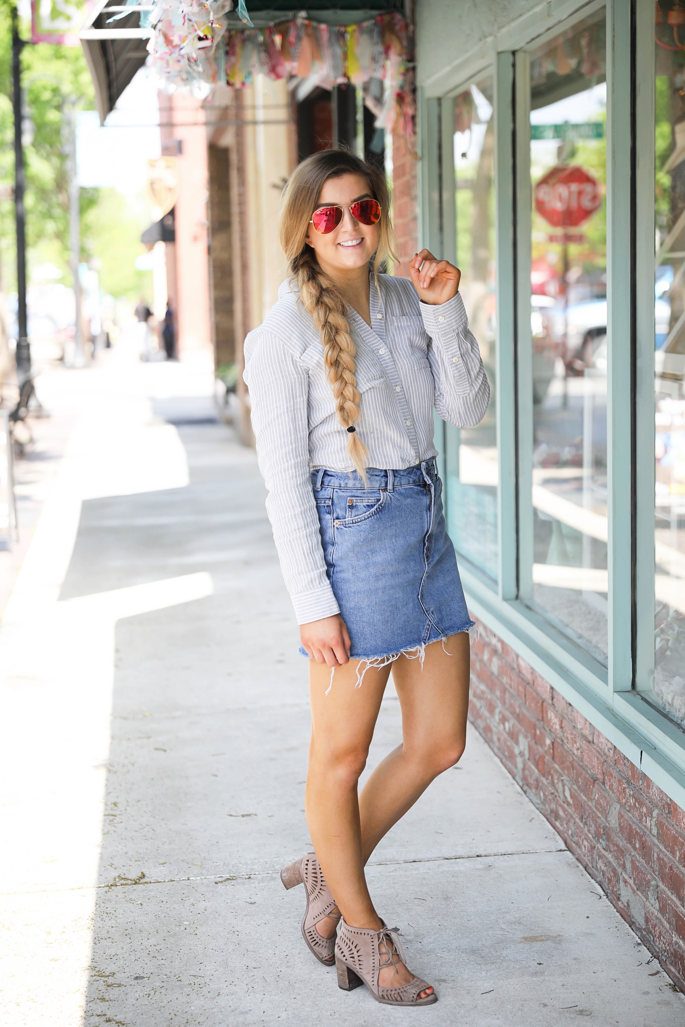 How to Style Jean Skirts | OOTD – Lauren Emily Wiltse