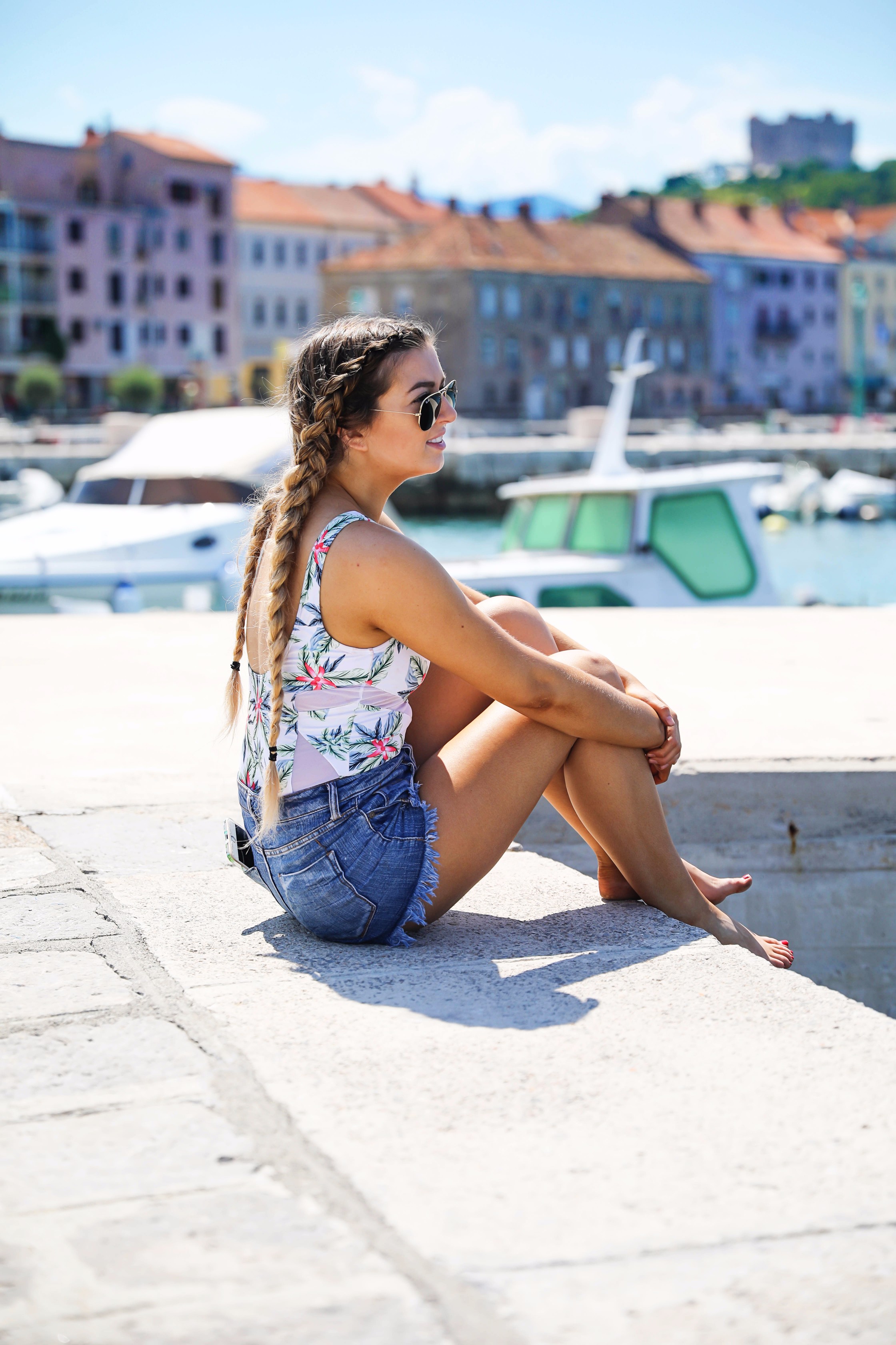 Croatia Travel beautiful ocean and beaches and swimsuit OOTD by Lauren Lindmark on daily dose of charm