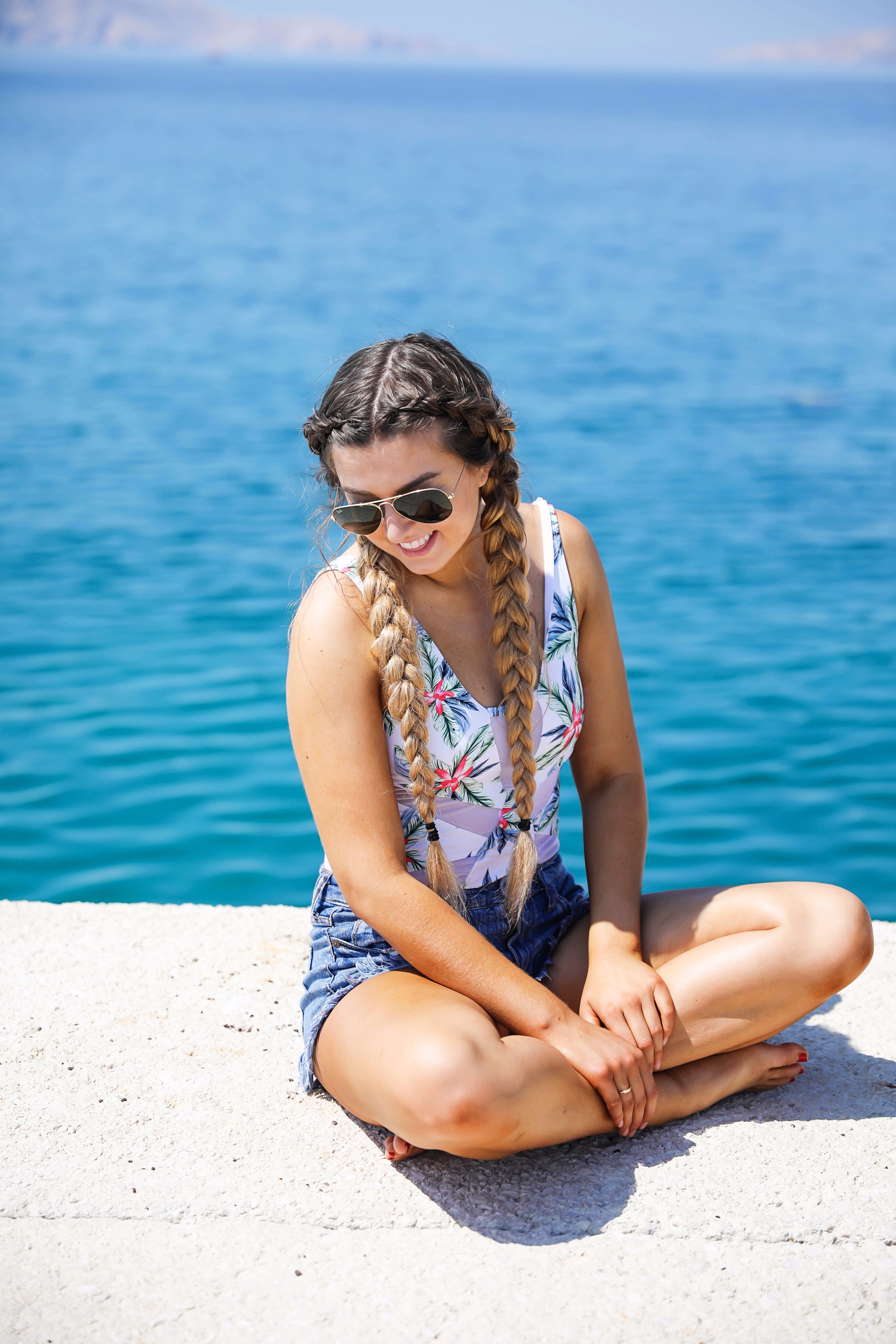 Croatia Travel beautiful ocean and beaches and swimsuit OOTD by Lauren Lindmark on daily dose of charm