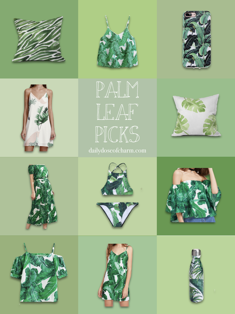 Palm leaf shopping picks banana leaf swimsuit tops and dresses daily dose of charm lauren lindmark