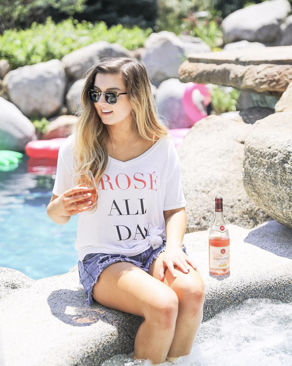 Rose all day by the pool on June Instagram Roundup 2017 on fashion Instagram @dailydoseofcharm by fashion blogger daily dose of charm AKA lauren lindmark