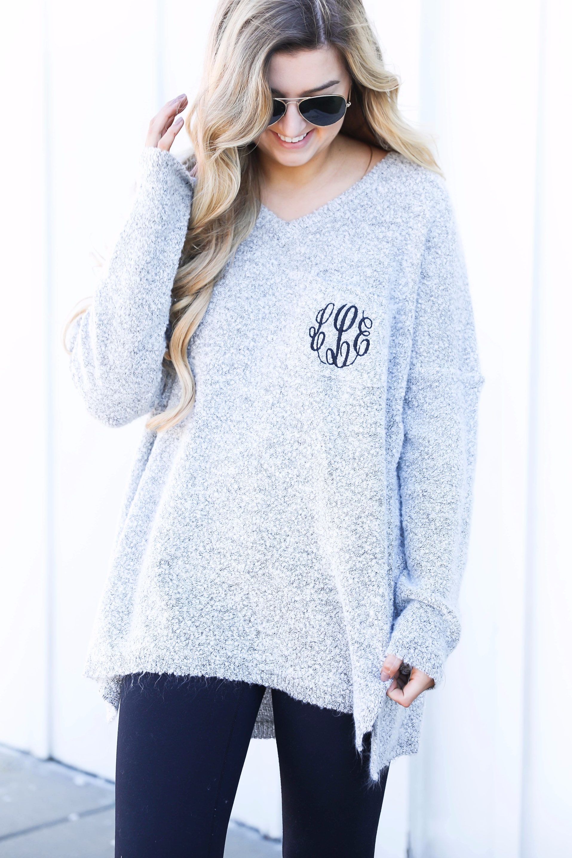 monogrammed sweater