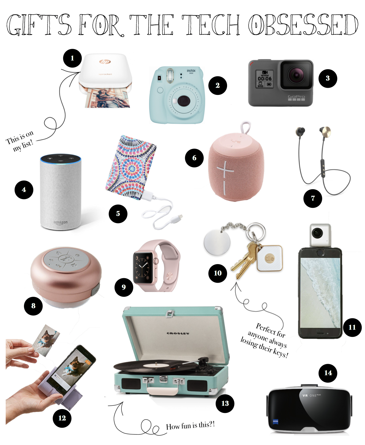 12 Gift Guides of 2017 Gift ideas for the technology lover, cameras, printers, gadgets, and more! on fashion blog daily dose of charm by lauren lindmark