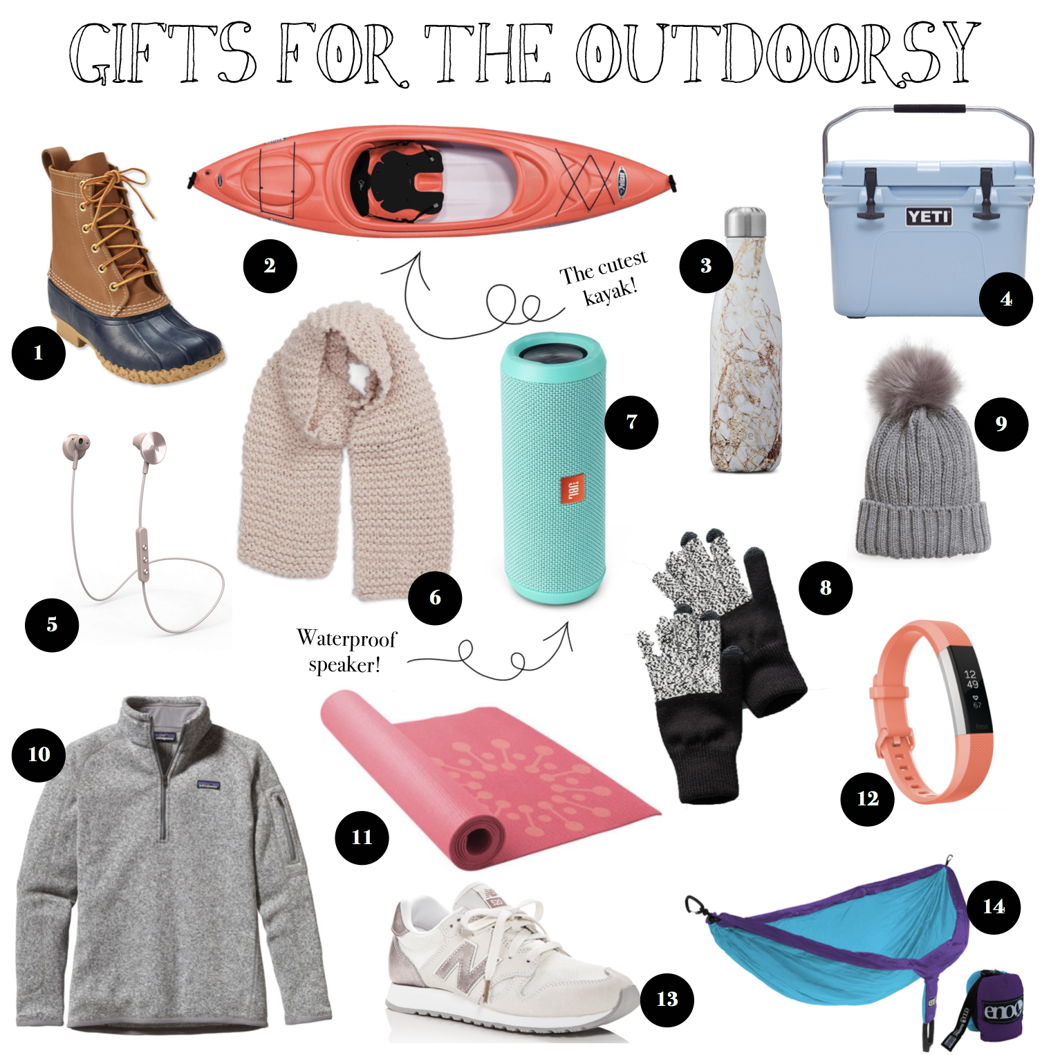 12 Gift Guides of 2017 Gift ideas for outdoorsy people - scarves, outdoor clothing! on fashion blog daily dose of charm by lauren lindmark