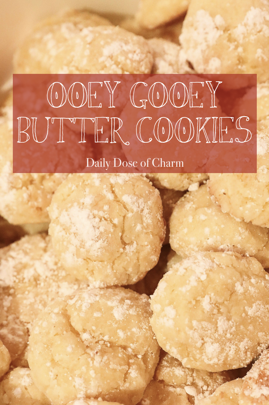 Ooey Gooey Butter Cookies yellow cake mix cookies daily dose of charm lauren lindmark 