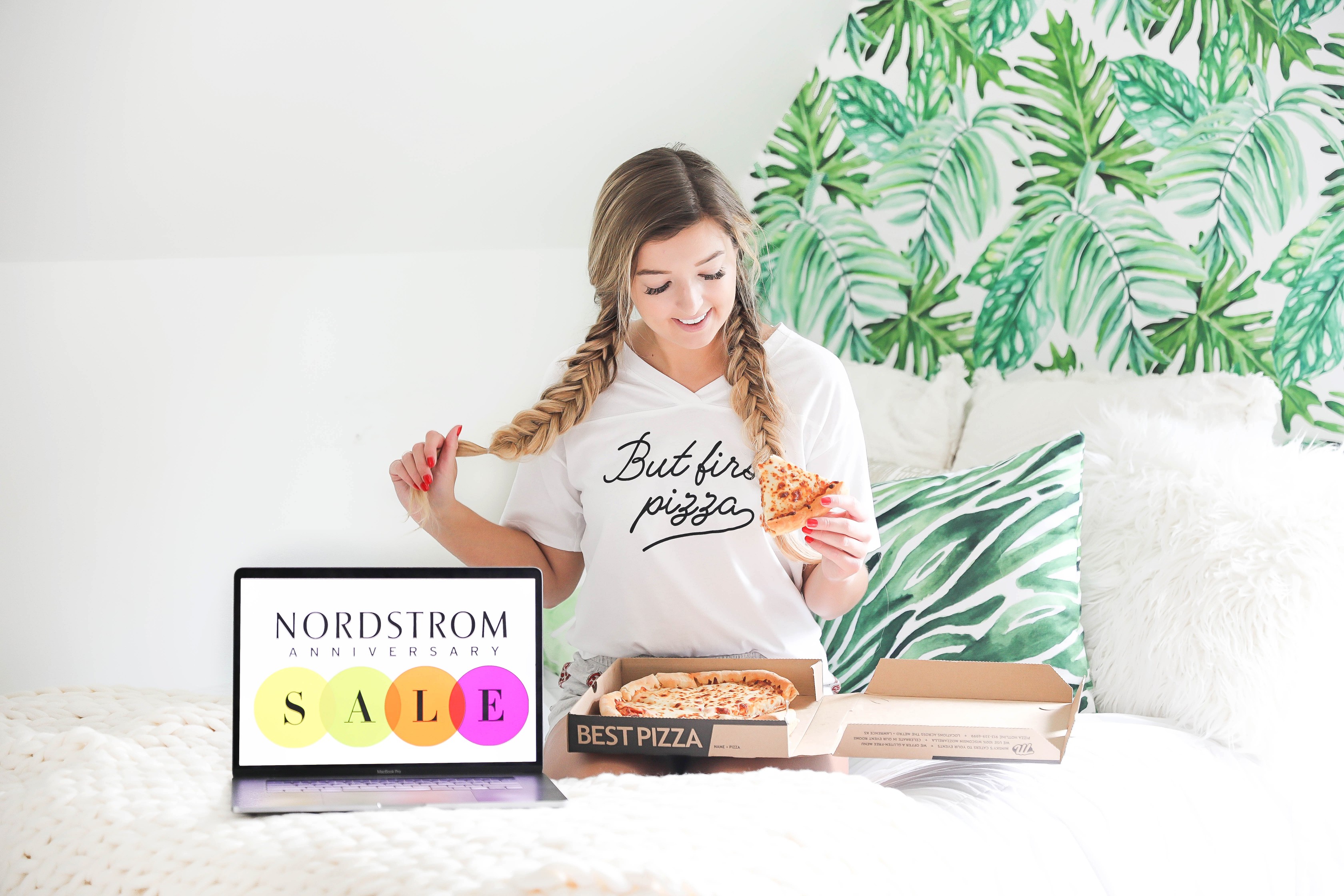 Nordstrom Anniversary Sale 2018! The biggest sale of the year! Everything you need to know about this year's sale! Adorable pizza pajamas! Nothing like a pizza and pj party while shopping! Details on fashion blog daily dose of charm by lauren lindmark