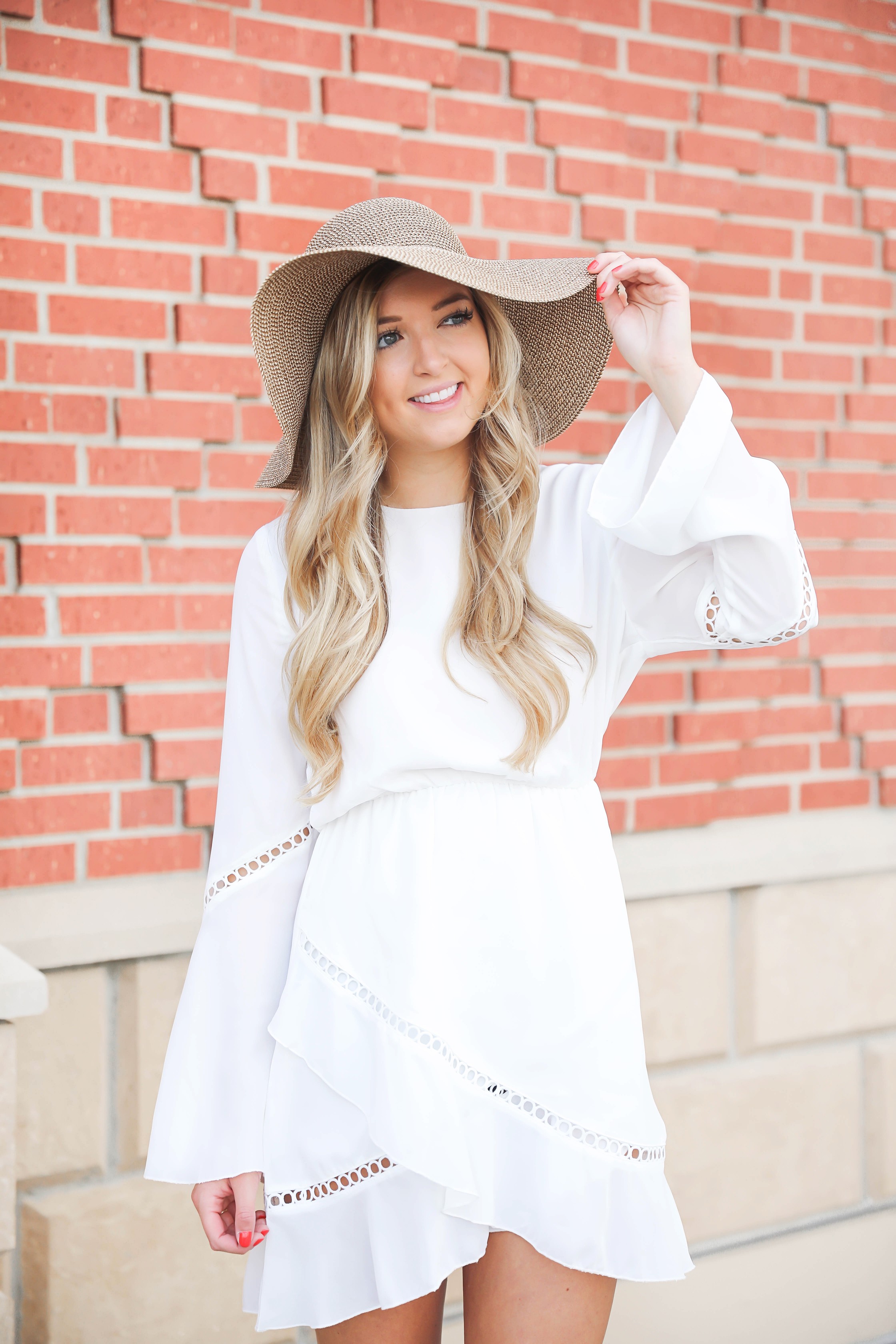 White dress roundup for sorority recruitment! During sorority recruitment a lot of girls have to wear white dresses, so I thought I would roundup some cute ones! These are also just cute dresses for summer! Details on fashion blog daily dose of charm by lauren lindmark