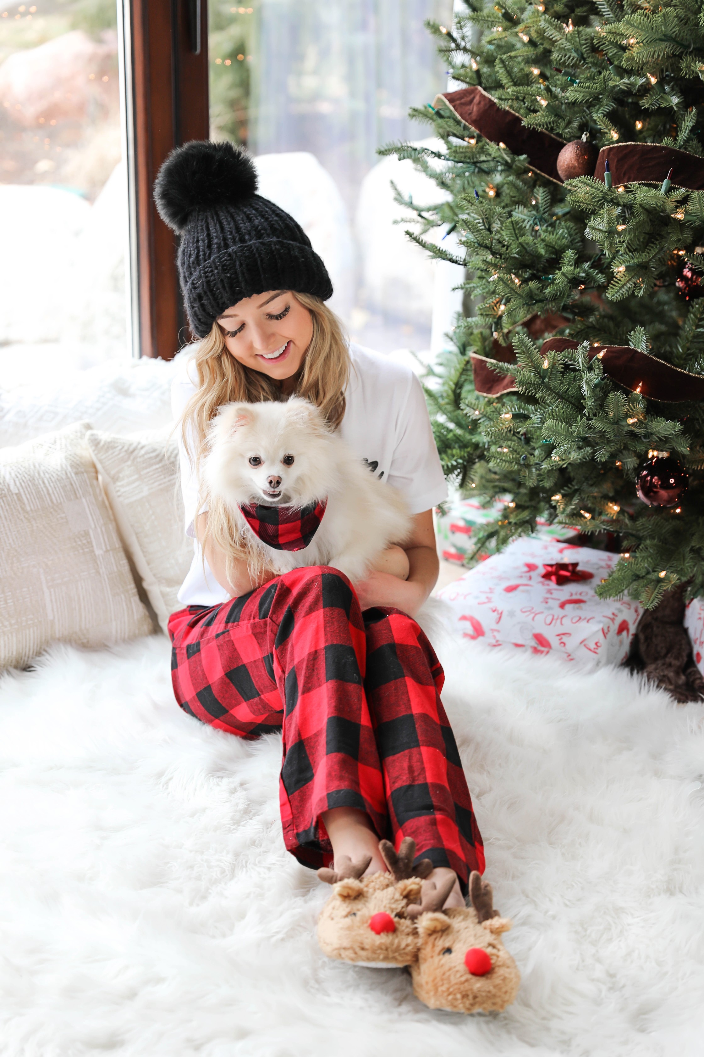 Matching dog and deals baby christmas outfits