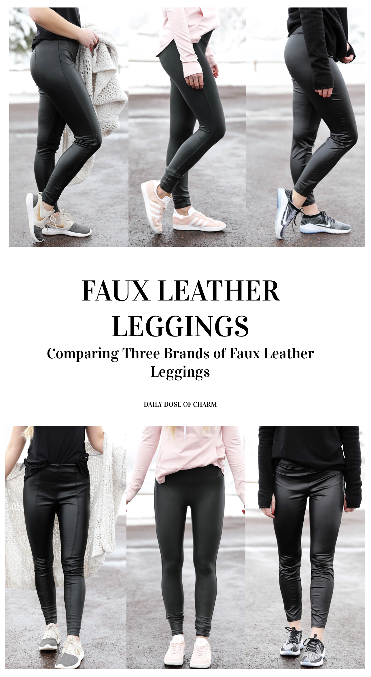 Comparing Three Brands of Faux Leather Leggings