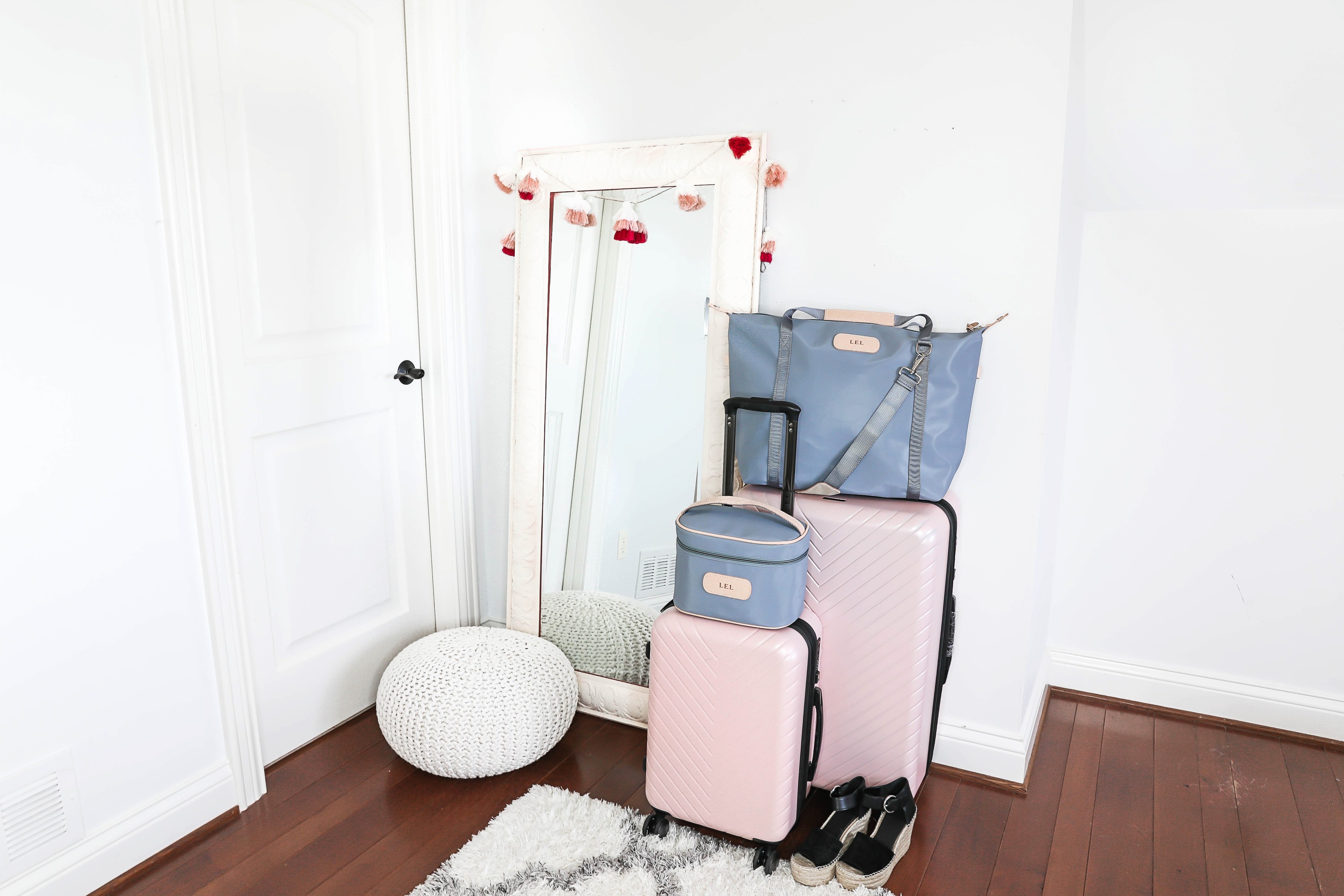 Packing tips for a trip from the queen of overpacking! I use the cutest Nordstrom suitcase and Jon Hart luggage for my trips! Spring break packing with the latest spring trends! How cute are these ugg sneakers, Marc Fisher wedges? Details on fashion blog daily dose of charm by lauren lindmark