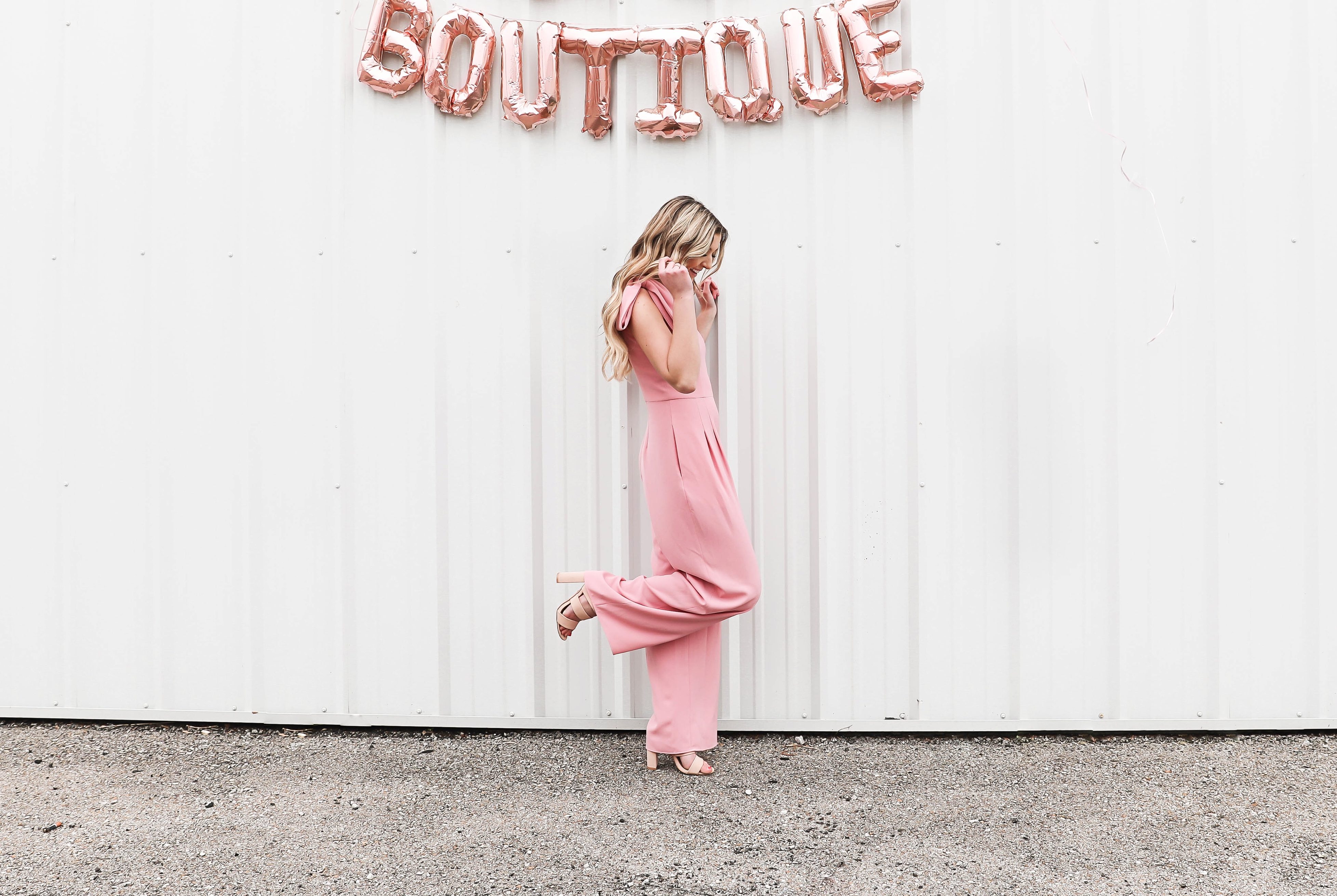 Inspired boutique daily dose of charm lauren lindmark name reveal balloons photoshoot new store ecommerce