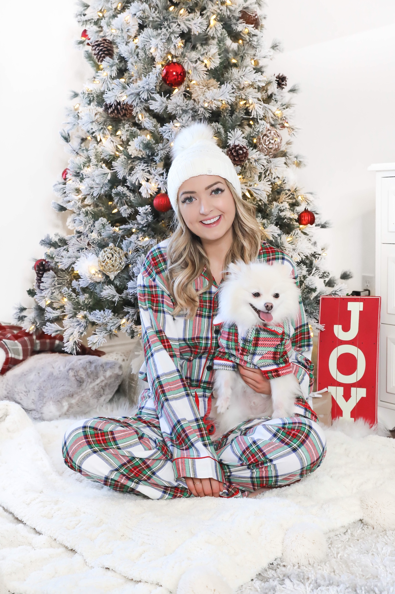 My Christmas Card 2019 Matching PJs with My Dog Lauren Emily