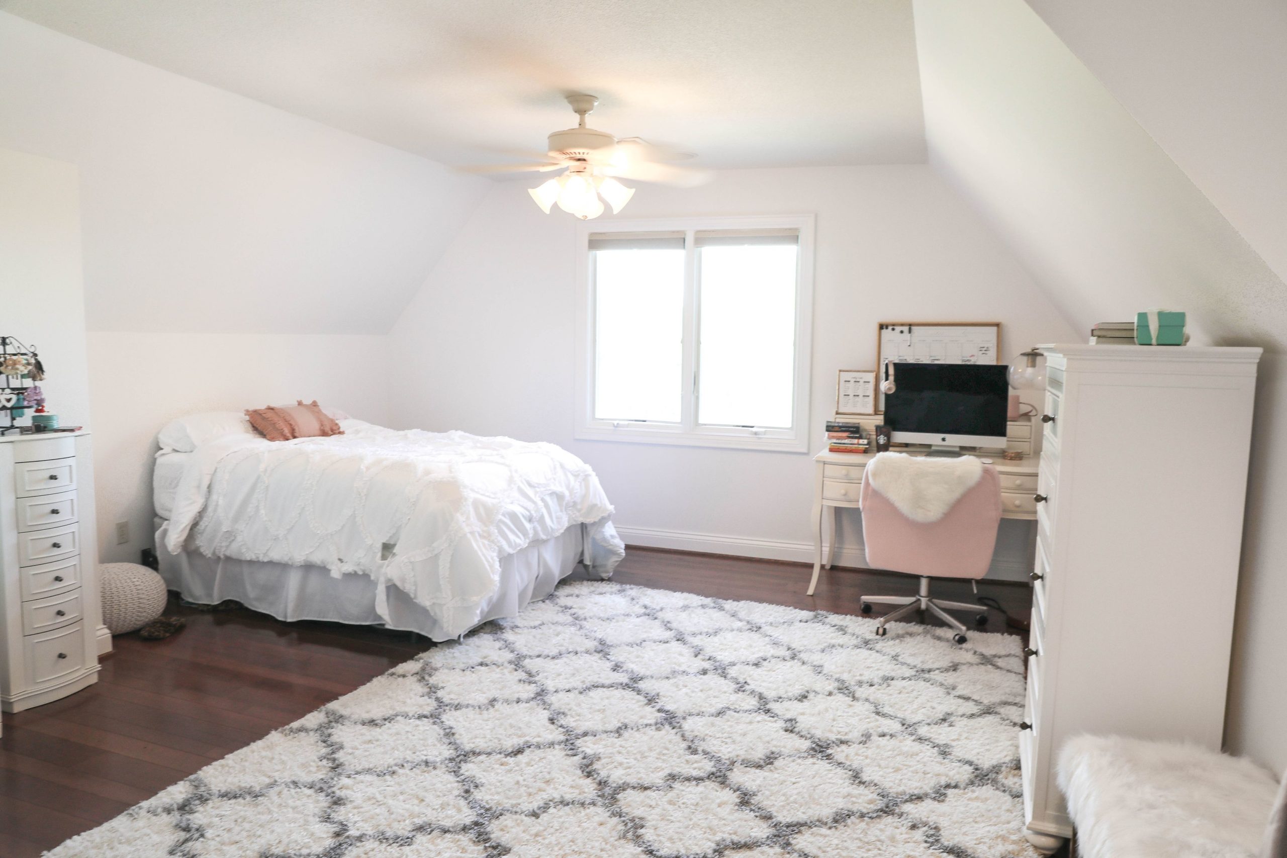 Year Long Room Transformation with Before and After Photos! Bright White Simple Room Decor! Details on Fashion Blog Daily Dose of Charm by Lauren Lindmark