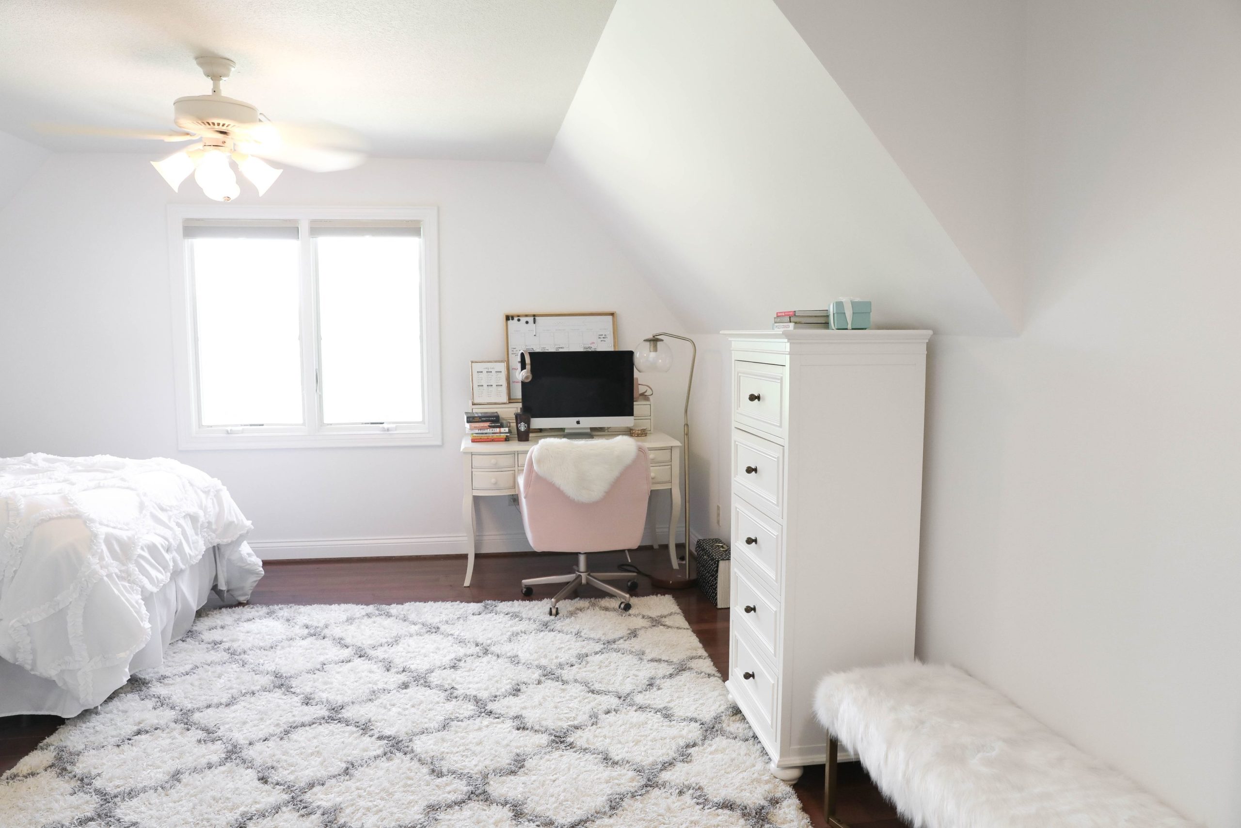 Year Long Room Transformation with Before and After Photos! Bright White Simple Room Decor! Details on Fashion Blog Daily Dose of Charm by Lauren Lindmark