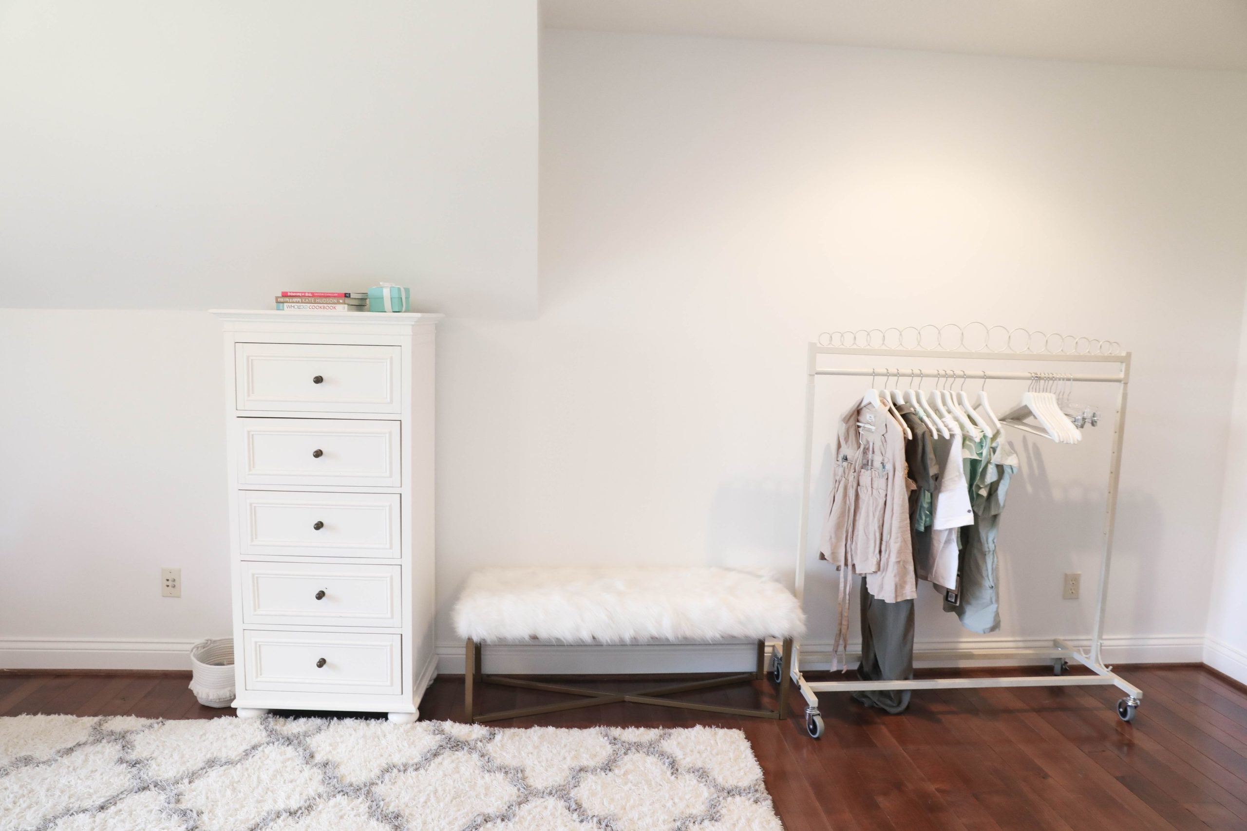 Year Long Room Transformation with Before and After Photos! Bright White Simple Room Decor! Details on Fashion Blog Daily Dose of Charm by Lauren Lindmark