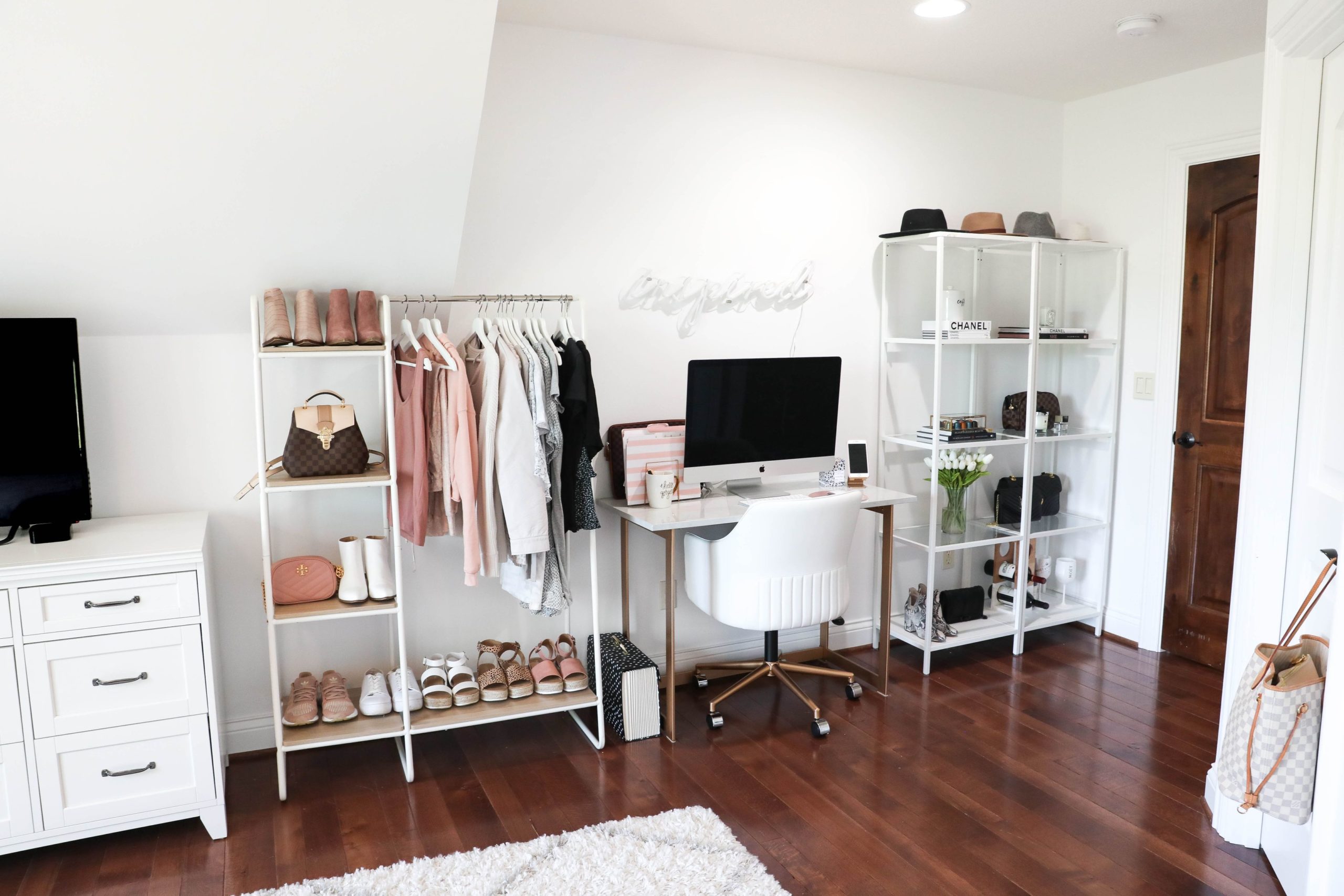 Year Long Room Transformation with Before and After Photos! Bright White Simple Room Decor! Details on Fashion Blog Daily Dose of Charm by Lauren Lindmark