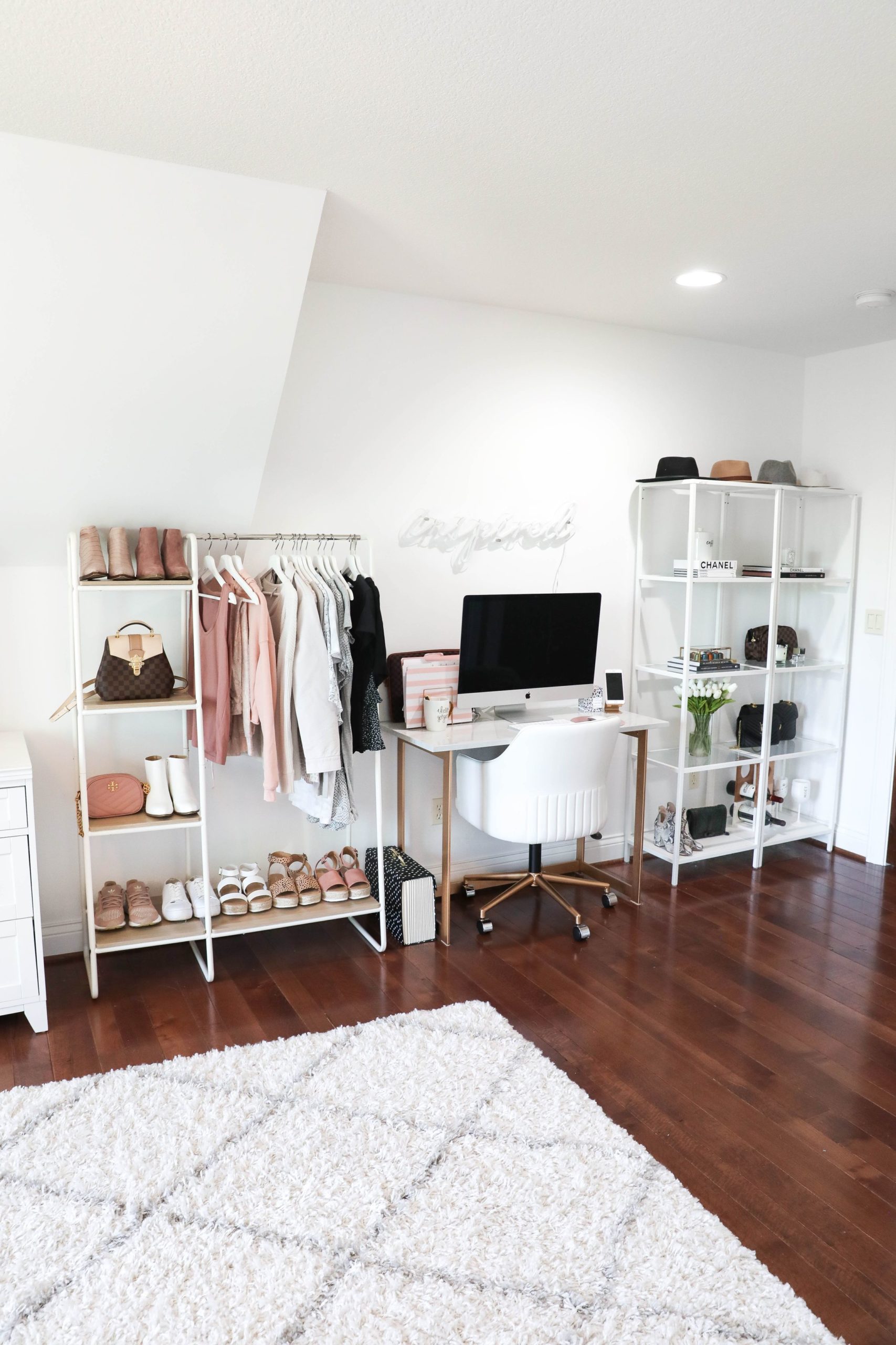 Year Long Room Transformation with Before and After Photos! Bright White Simple Room Decor! Details on Fashion Blog Daily Dose of Charm by Lauren Lindmark