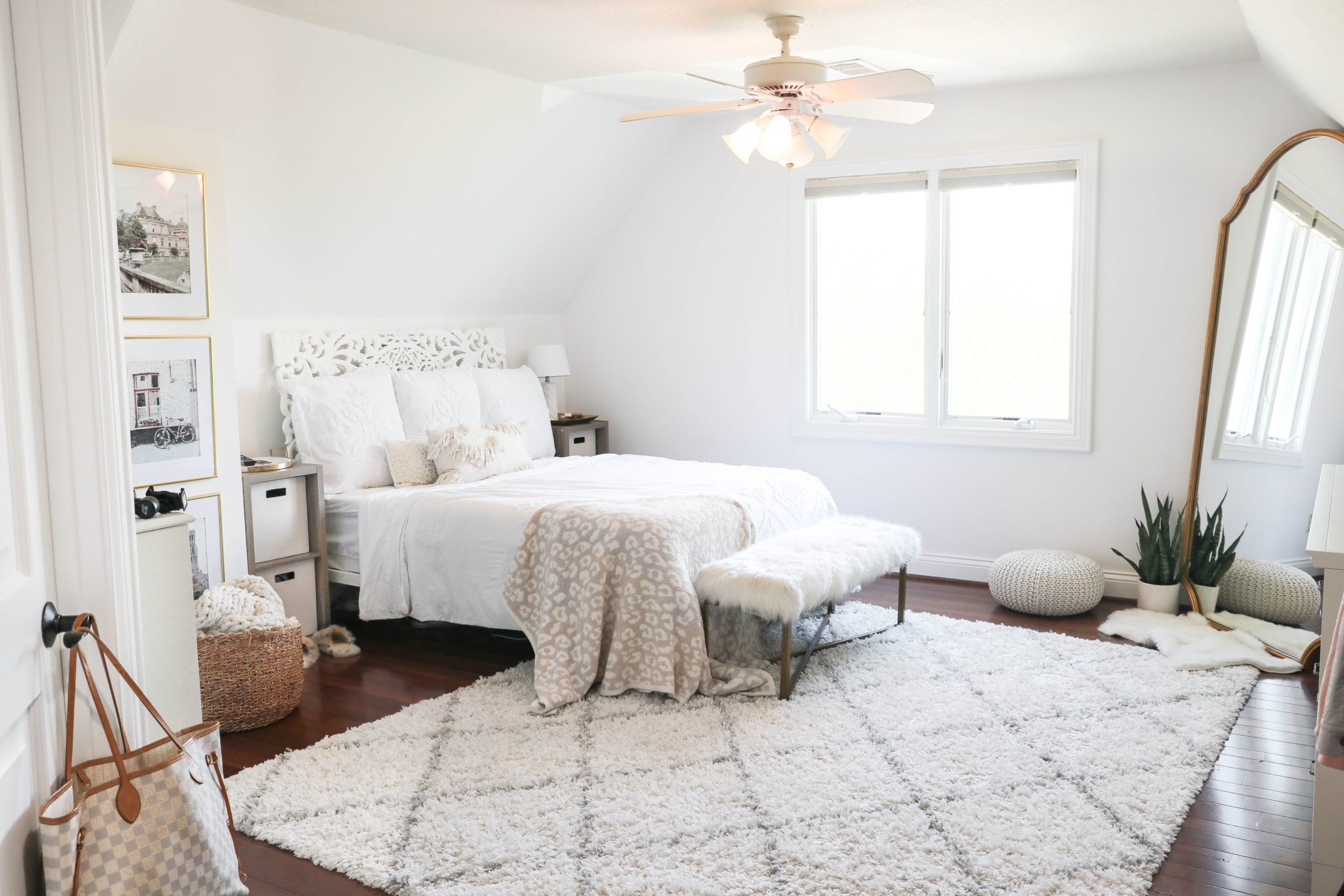 Year Long Room Transformation with Before and After Photos! Bright White Simple Room Decor! Details on Fashion Blog Daily Dose of Charm by Lauren Lindmark