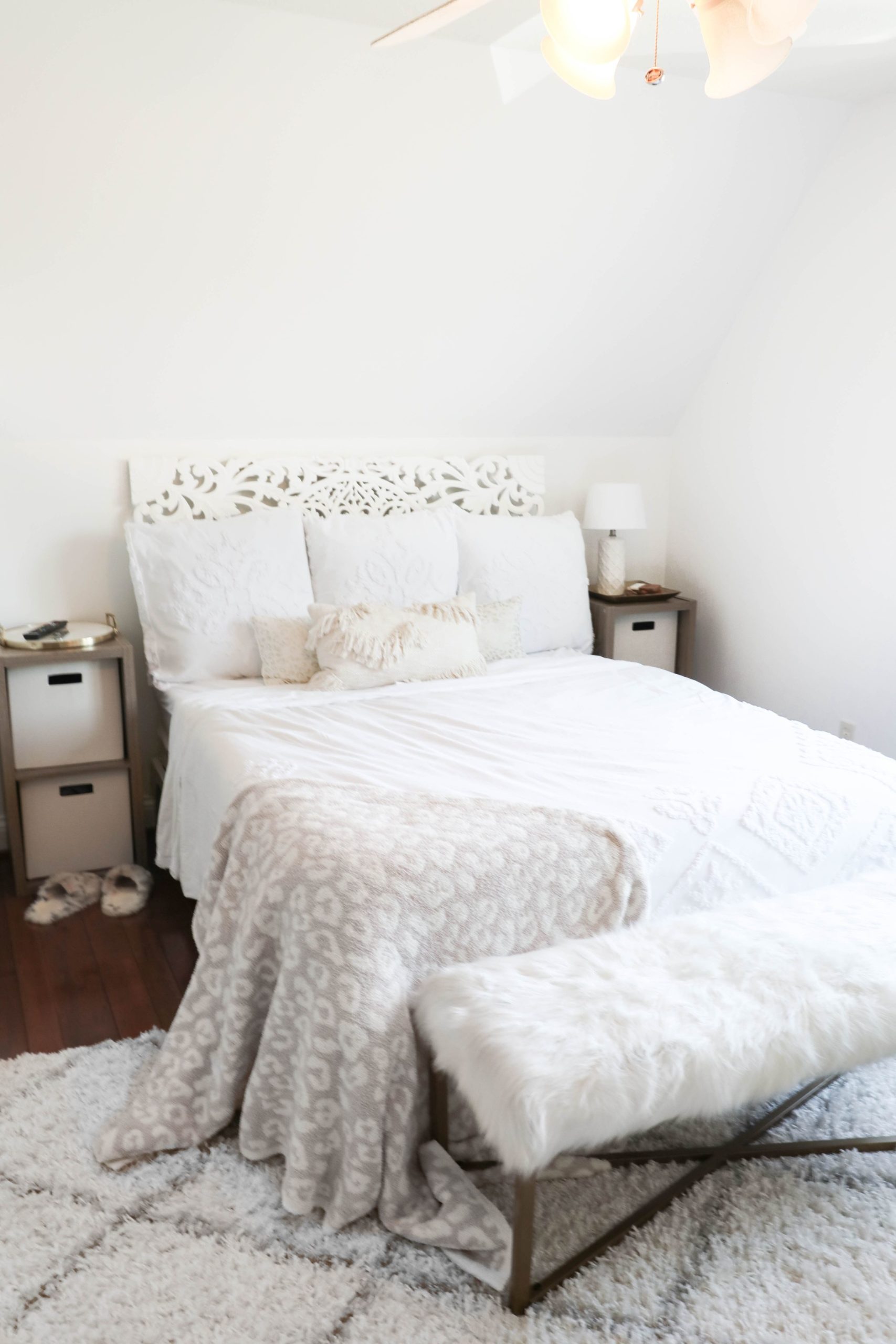 Year Long Room Transformation with Before and After Photos! Bright White Simple Room Decor! Details on Fashion Blog Daily Dose of Charm by Lauren Lindmark