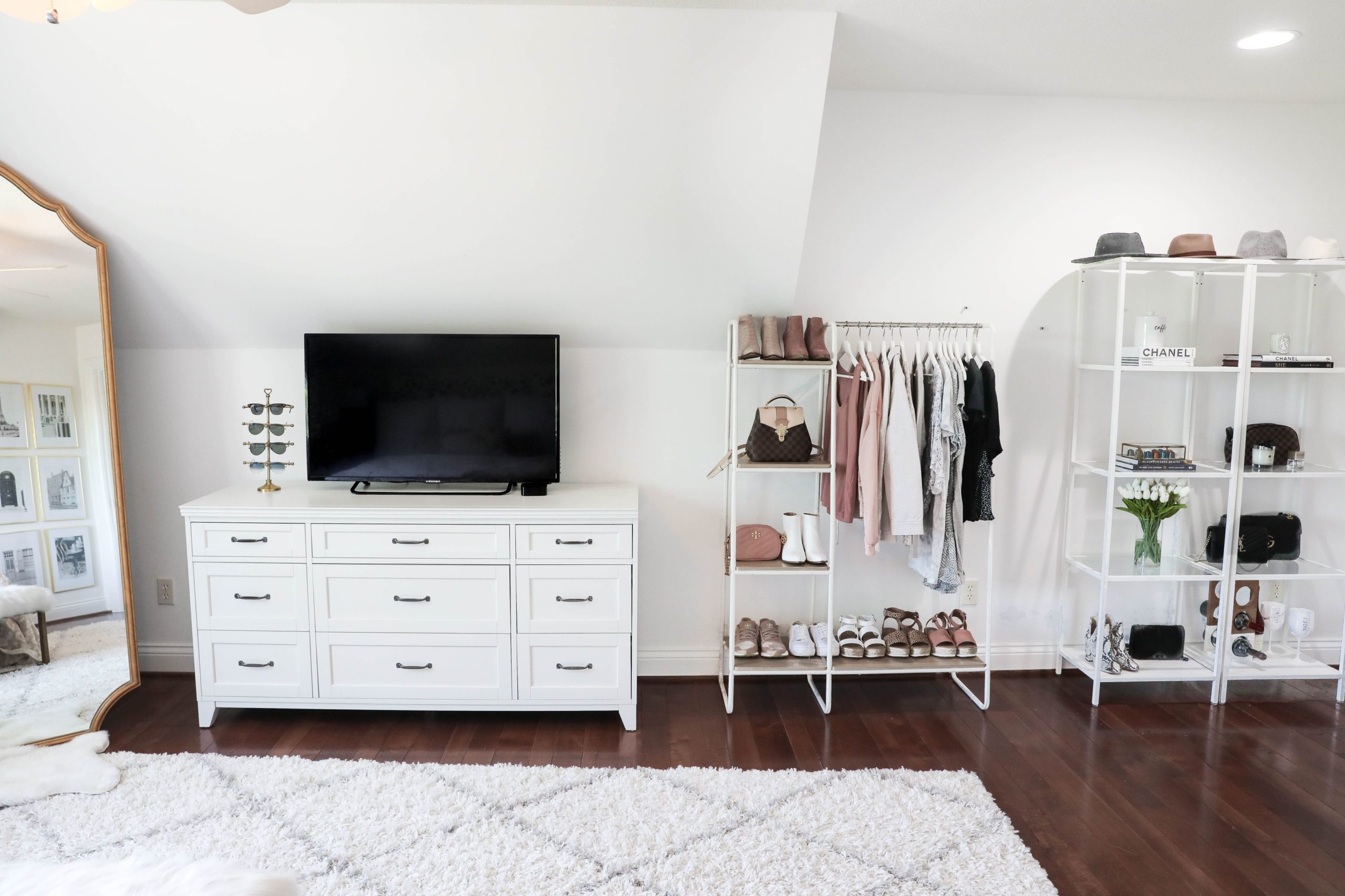 Year Long Room Transformation with Before and After Photos! Bright White Simple Room Decor! Details on Fashion Blog Daily Dose of Charm by Lauren Lindmark